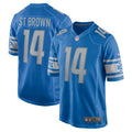 Amon-Ra St. Brown Detroit Lions Nike Game Player Jersey   Blue