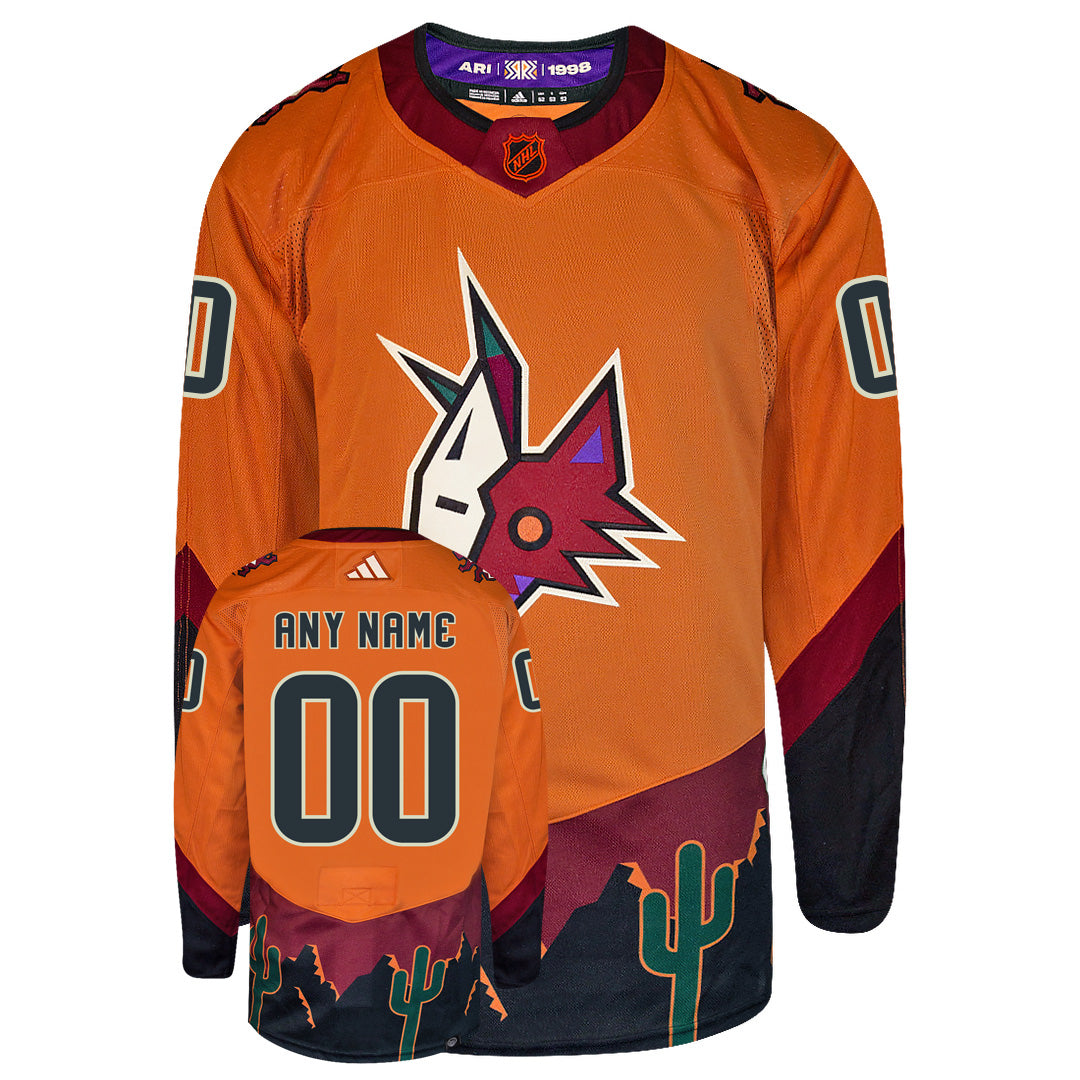 Customizable Arizona Coyotes Adidas 2022 Primegreen Reverse Retro Authentic NHL Hockey Jersey