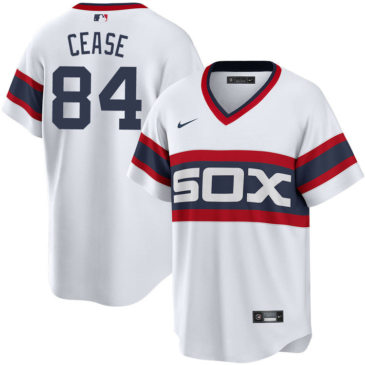 Men's Dylan Cease Chicago White Sox Home White 1983 Sunday Alternate Premium Stitch Replica Jersey