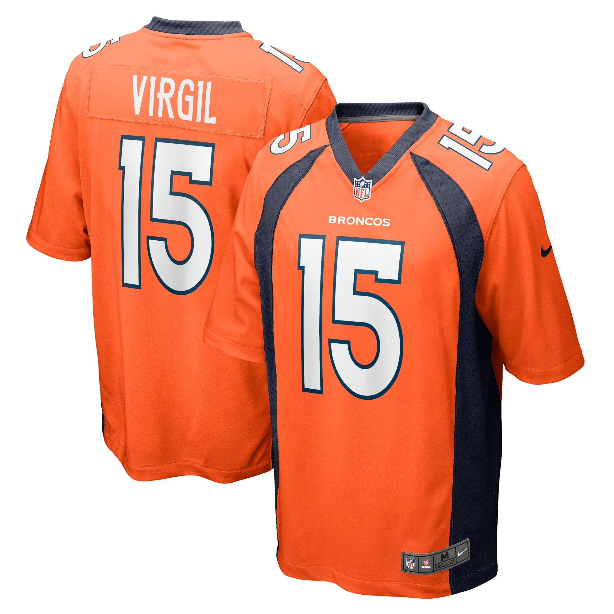 Jalen Virgil Denver Broncos Nike Game Player Jersey   Orange