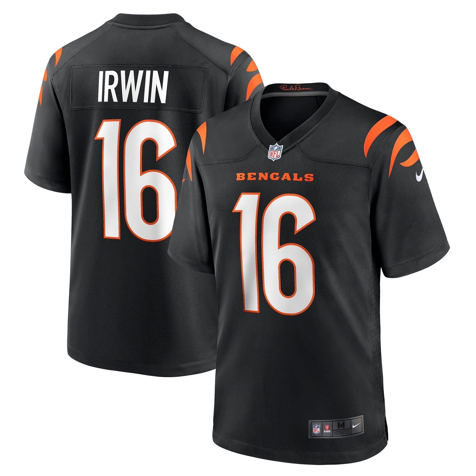 Men s Nike Trenton Irwin Black Cincinnati Bengals Game Player Jersey