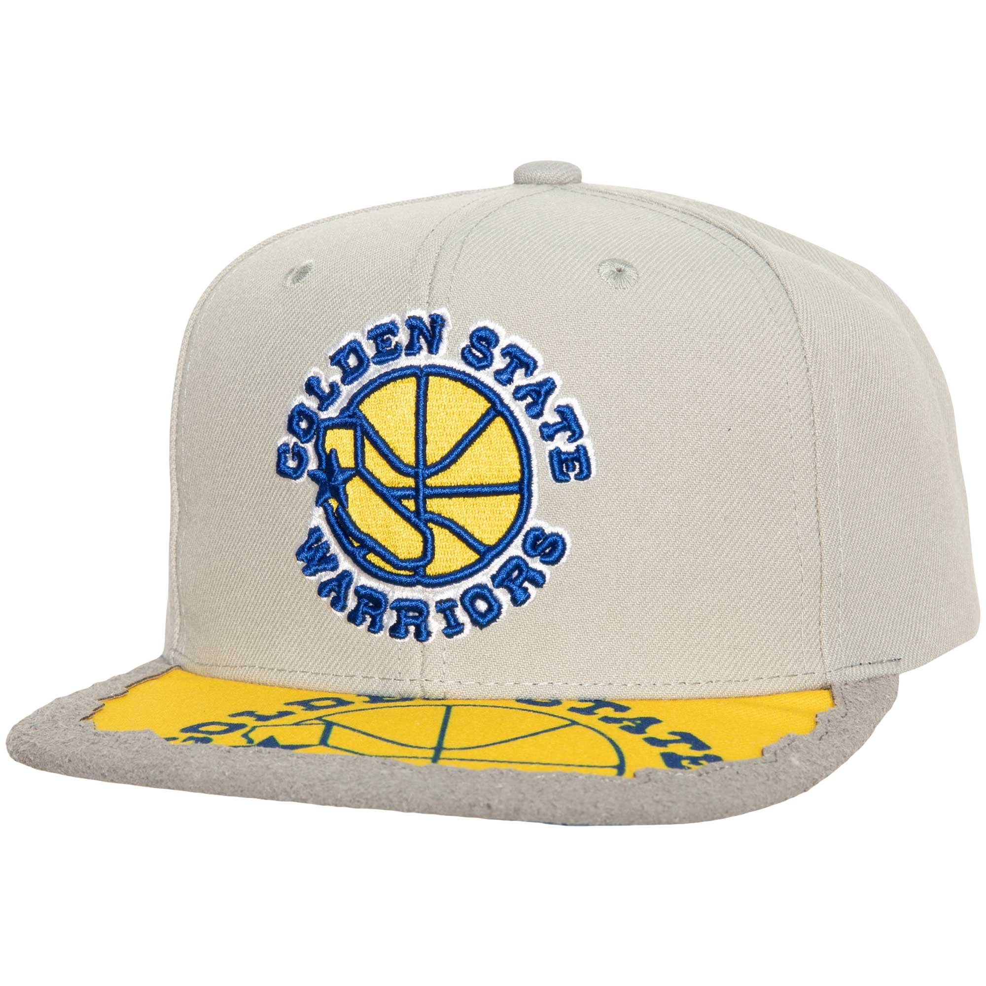 Golden State Warriors Mitchell & Ness Munch Time Snapback Hat - Gray