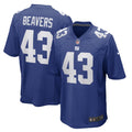 Men s Nike Darrian Beavers Royal New York Giants Game Player Jersey