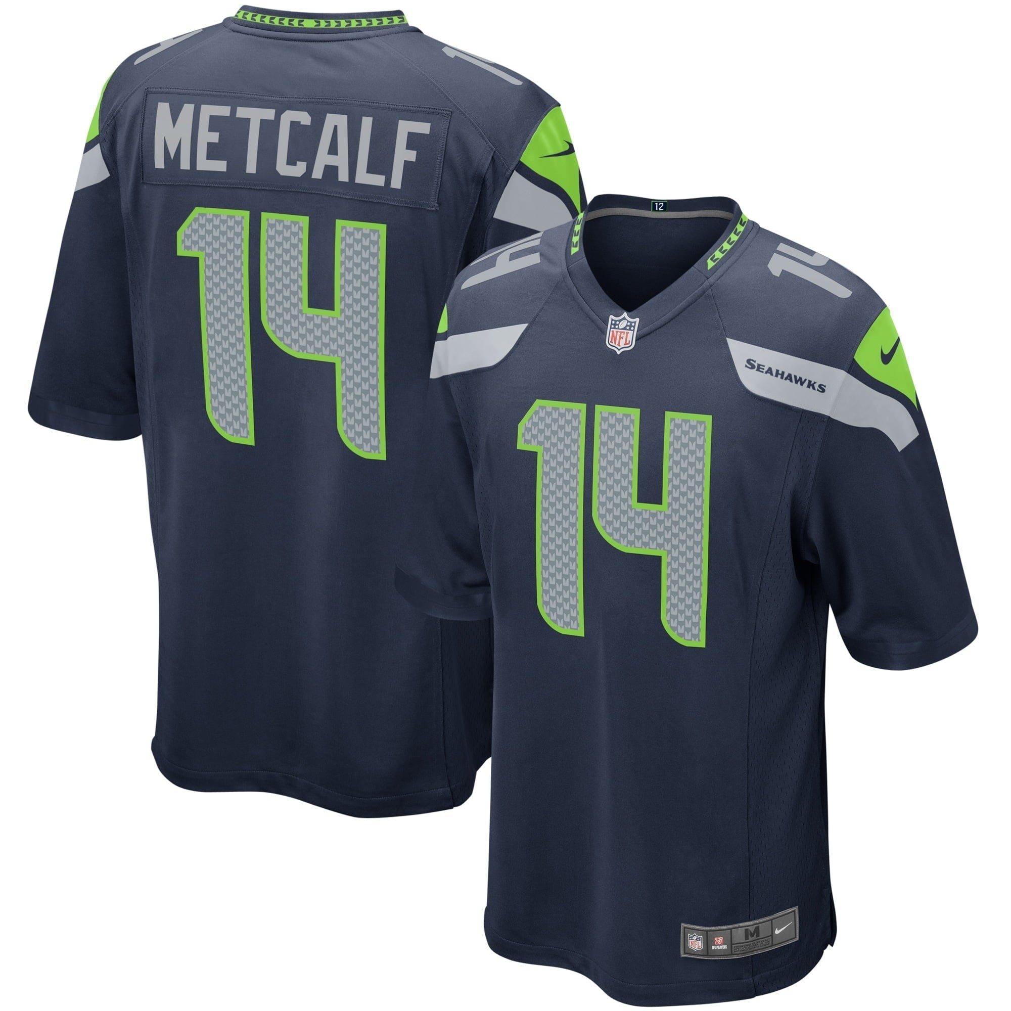 Men s Seattle Seahawks DK Metcalf Nike College Navy Game Player Jersey