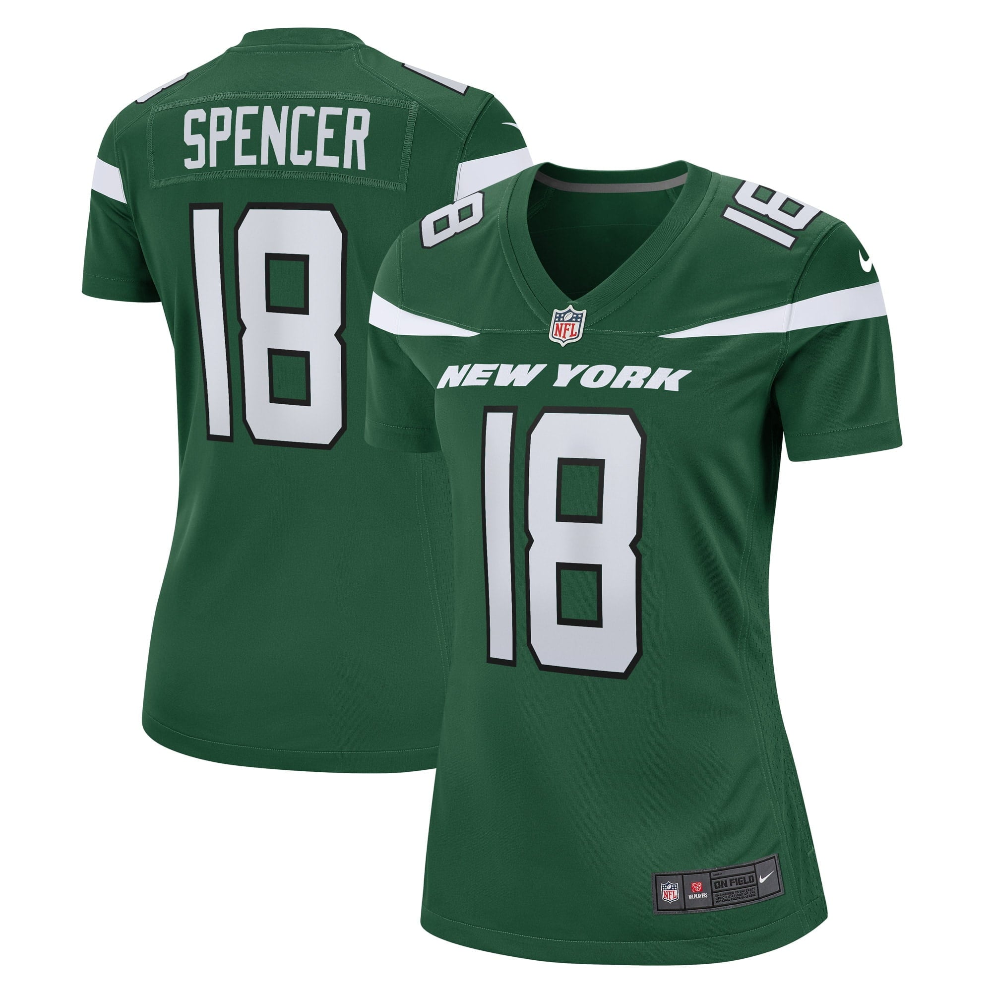 Women s Nike Diontae Spencer Gotham Green New York Jets Game Player Jersey