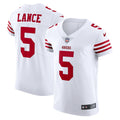 Men s Nike Trey Lance White San Francisco 49ers Vapor Elite Jersey