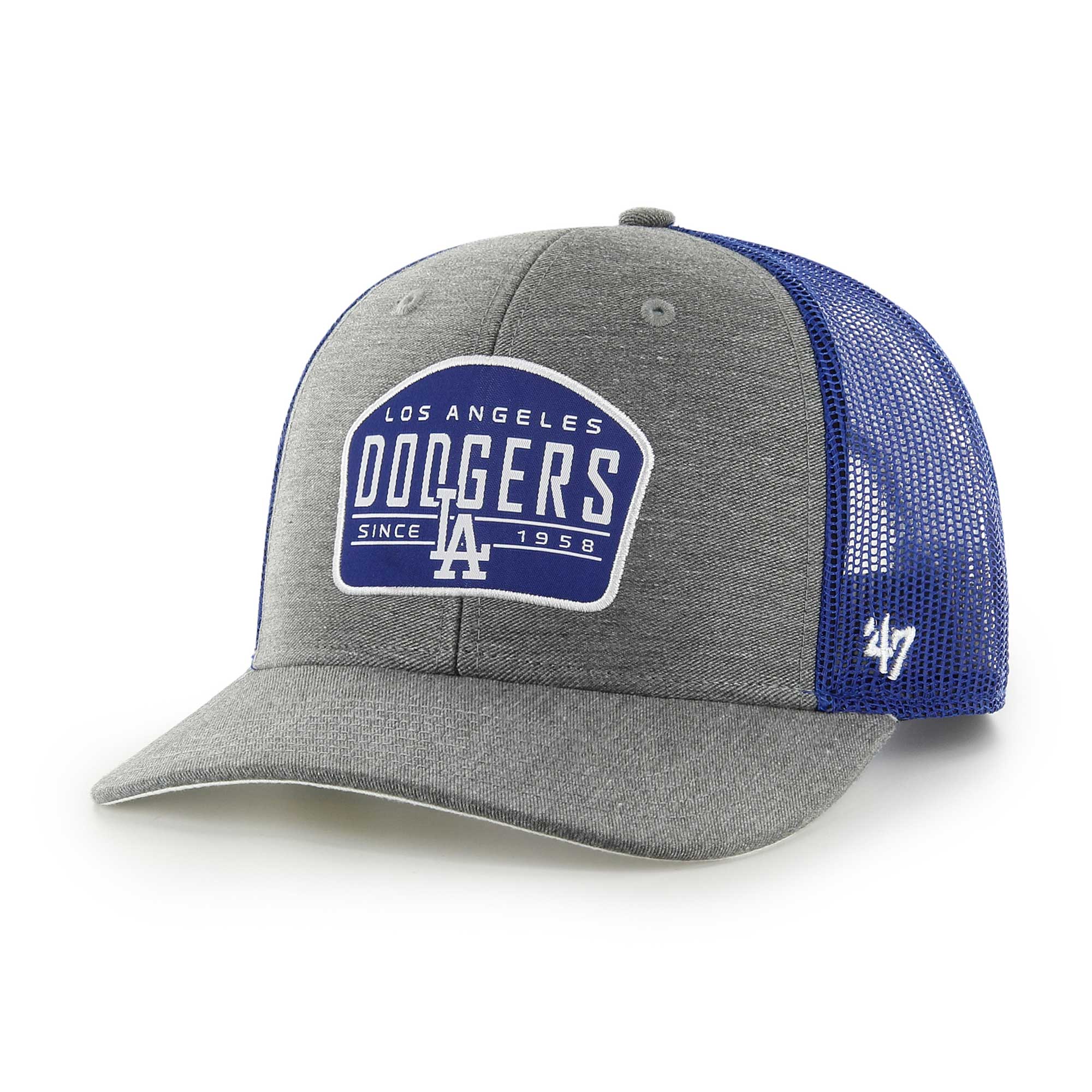 Los Angeles Dodgers '47 Slate Trucker Snapback Hat - Charcoal