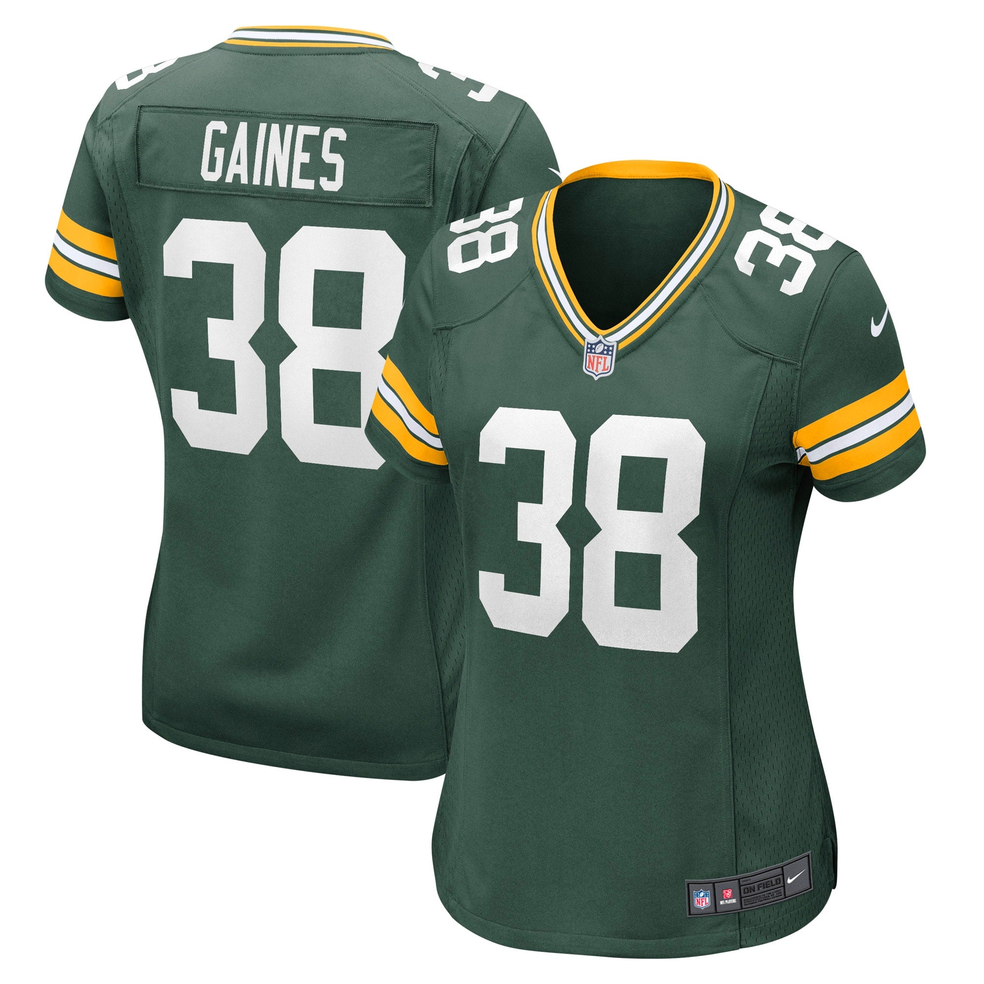 Innis Gaines Green Bay Packers Nike Women s Game Jersey   Green