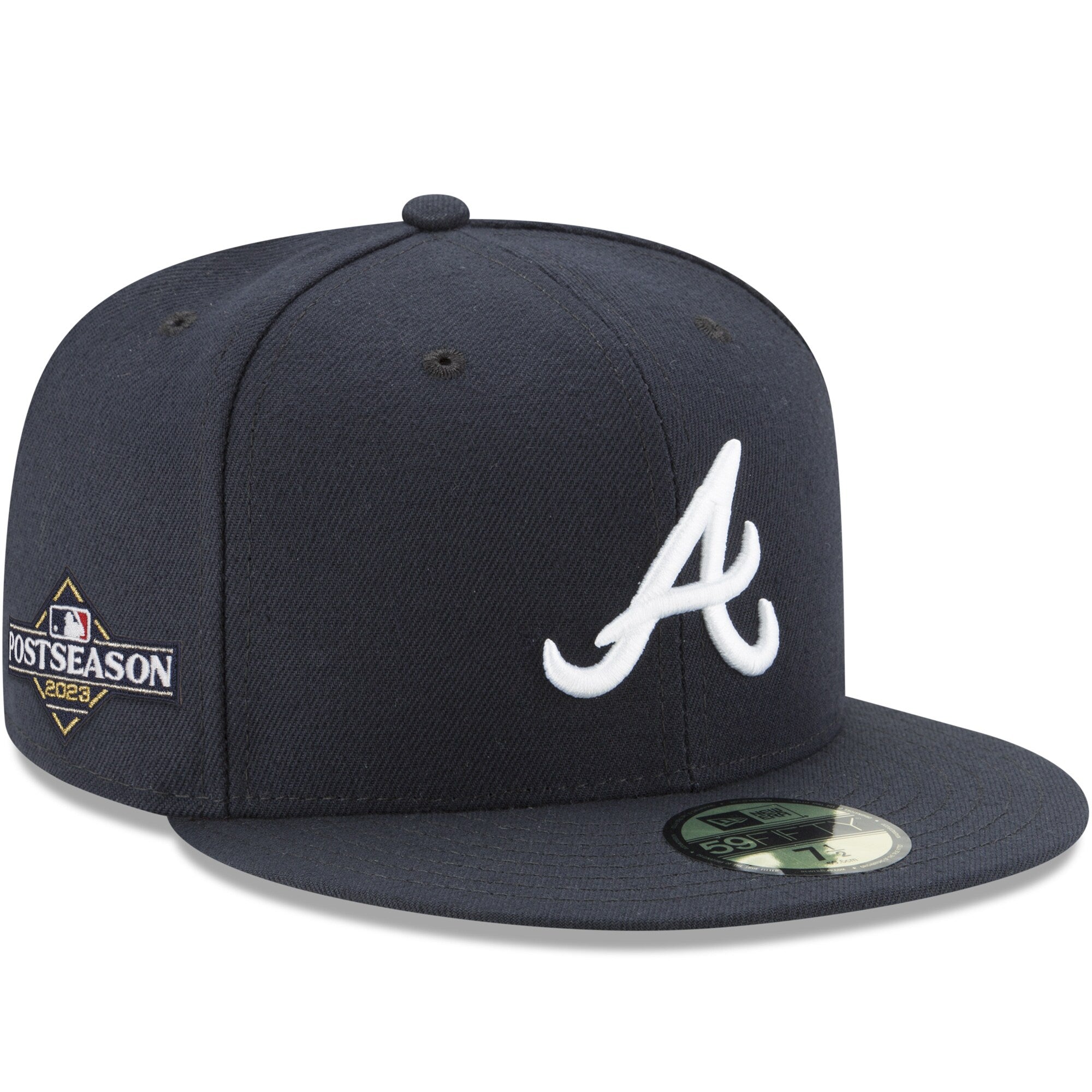 Atlanta Braves New Era 2023 Postseason Side Patch 59FIFTY Fitted Hat - Navy