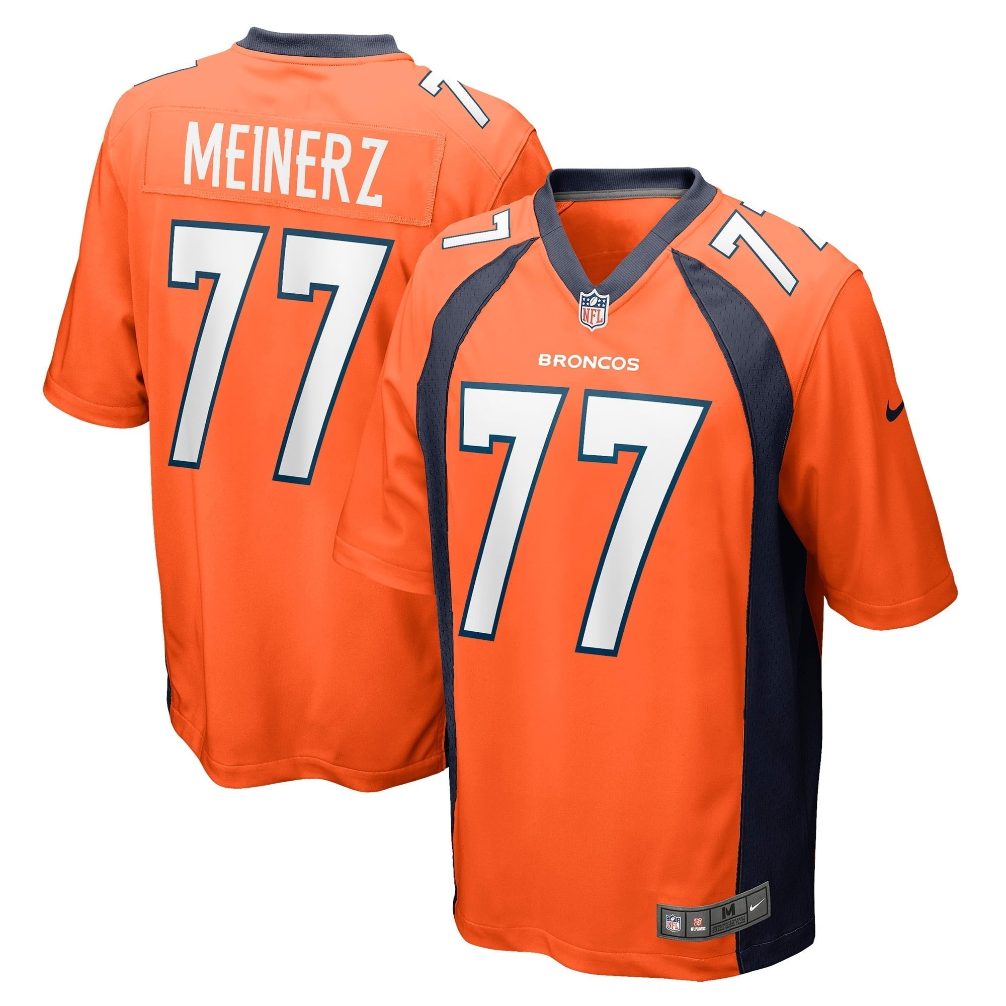 Men s Nike Quinn Meinerz Orange Denver Broncos Game Jersey