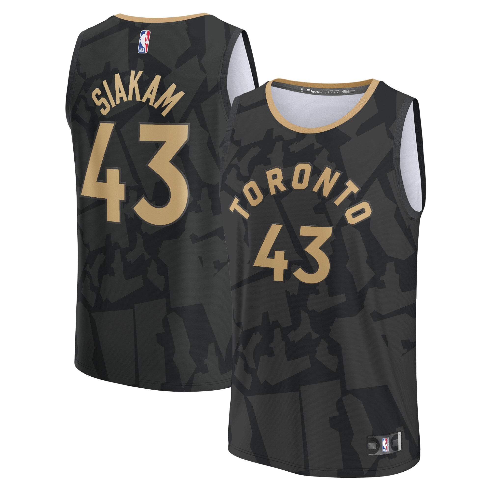 Pascal Siakam Toronto Raptors Fanatics Branded Youth 2022/23 Fastbreak Jersey - City Edition - Black