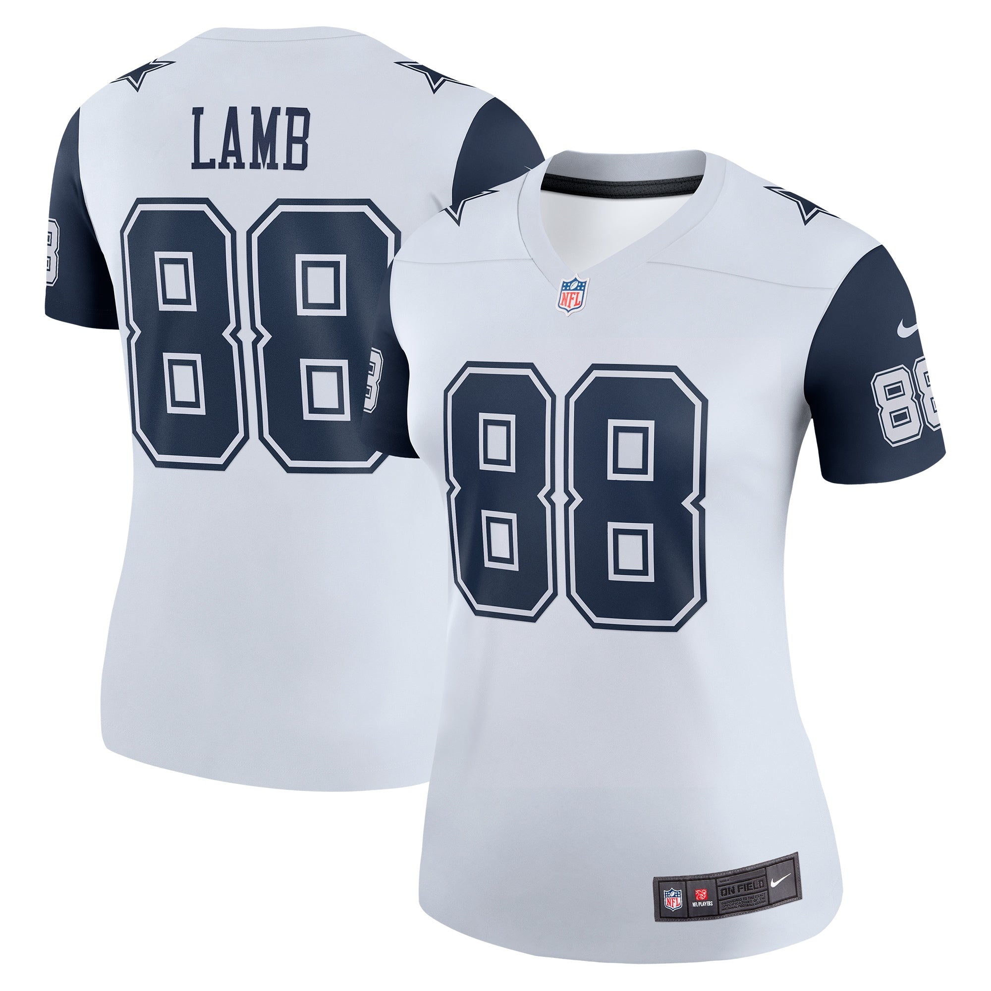 CeeDee Lamb Dallas Cowboys Nike Women s 2nd Alternate Legend Jersey   White
