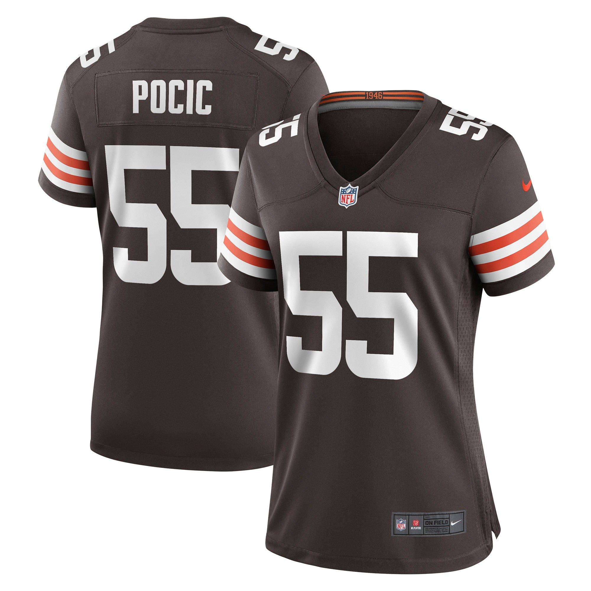 Ethan Pocic Cleveland Browns Nike Women s Game Jersey   Brown