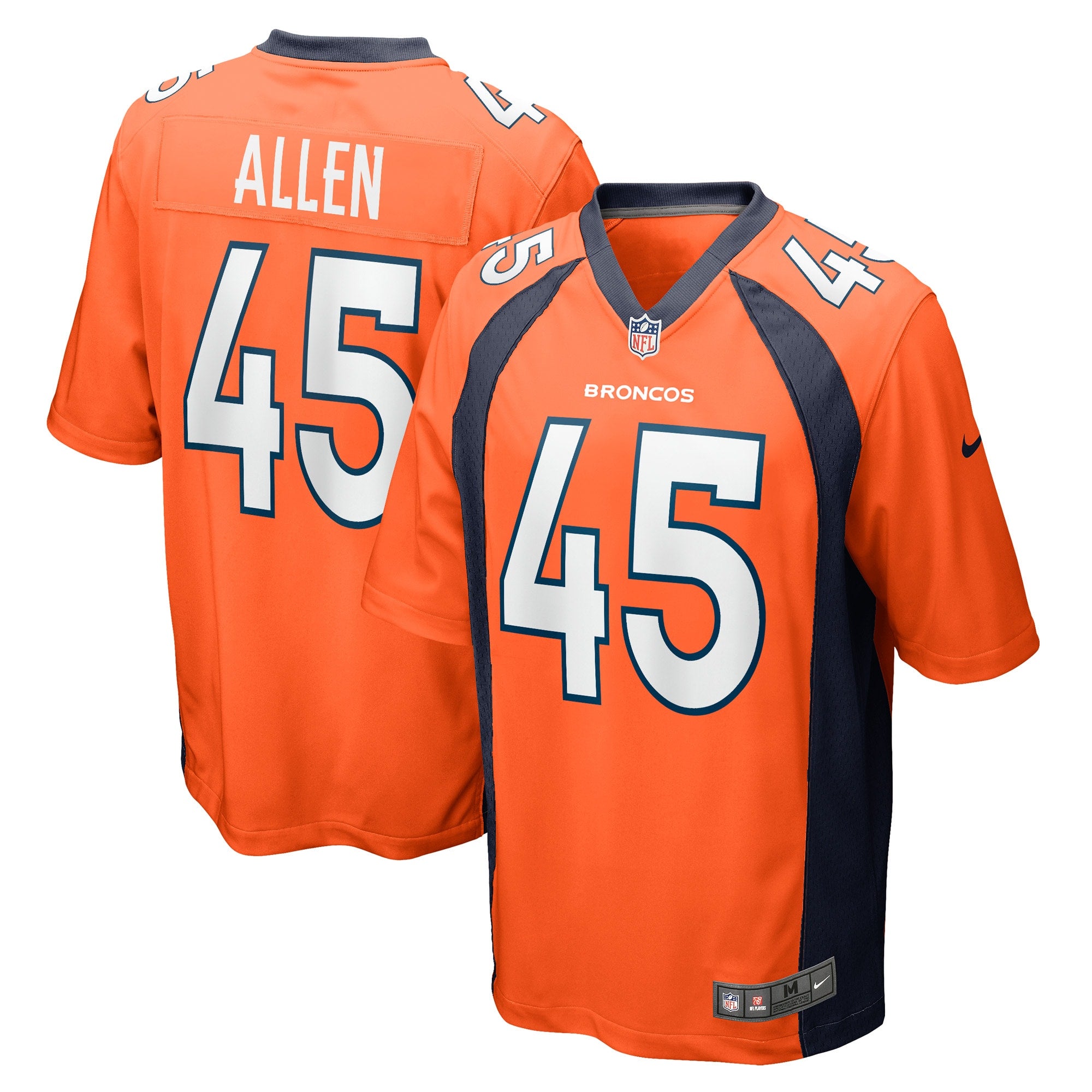 Christopher Allen Denver Broncos Nike Game Player Jersey   Orange
