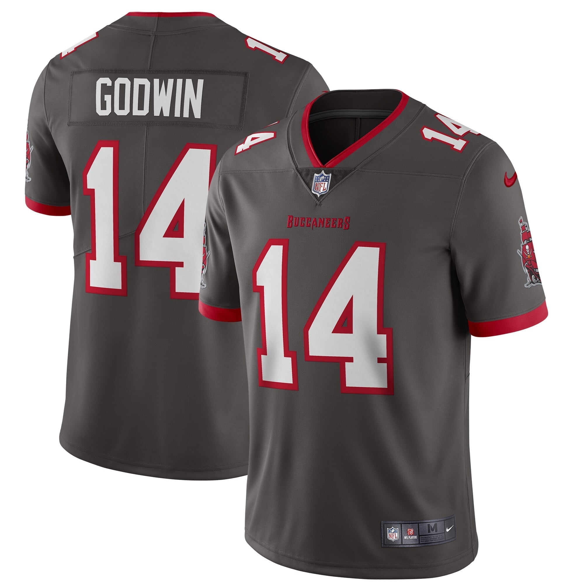 Men s Nike Chris Godwin Pewter Tampa Bay Buccaneers Alternate Vapor Limited Jersey