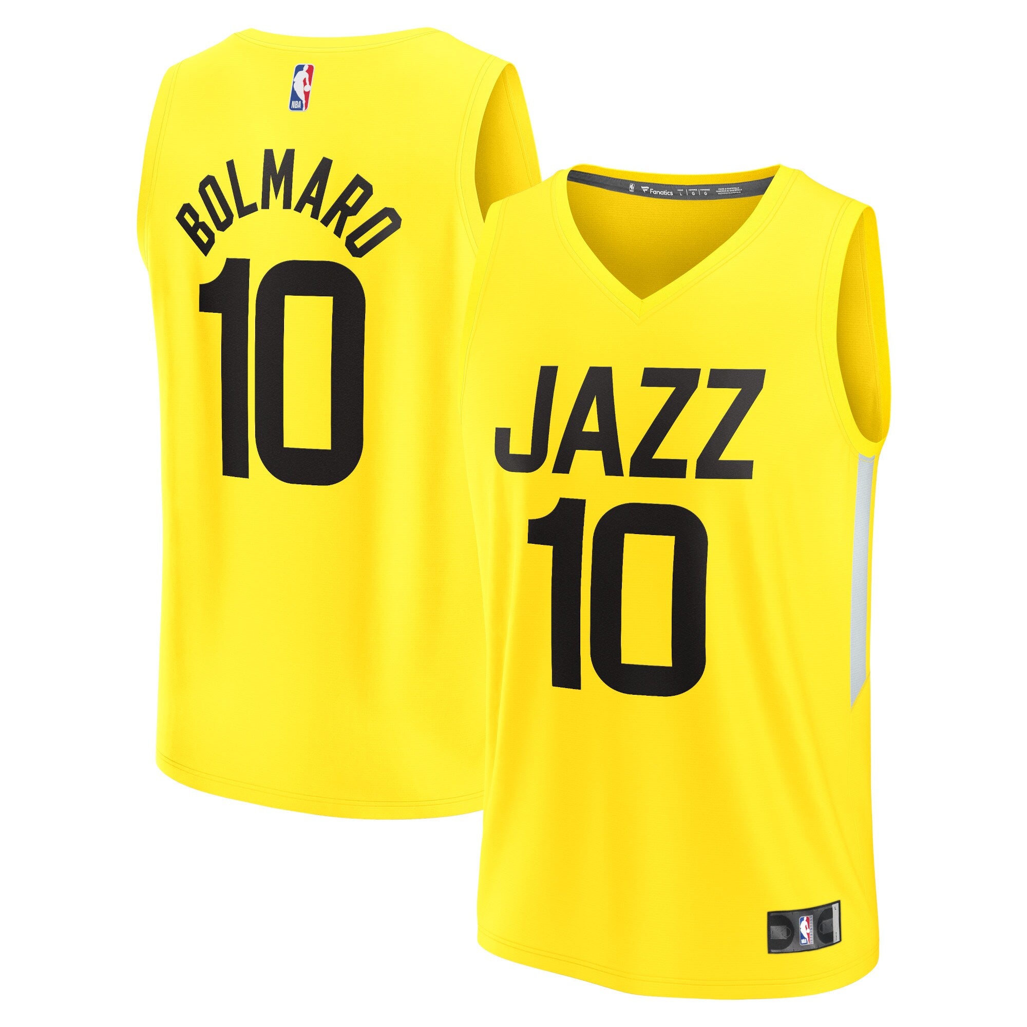 Leandro Bolmaro Utah Jazz Fanatics Branded Fast Break Replica Jersey - Icon Edition - Yellow
