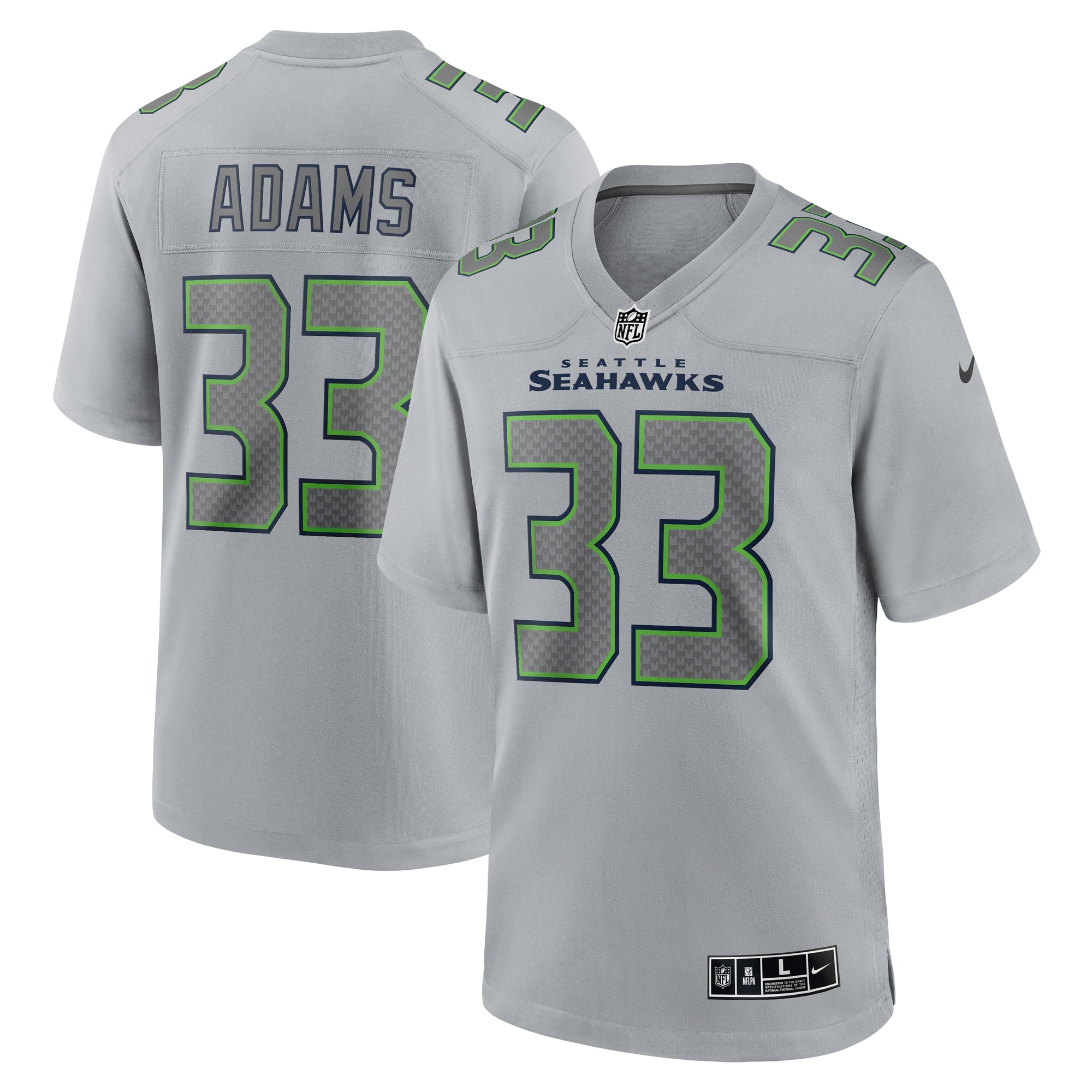 Jamal Adams Seattle Seahawks Nike Atmosphere Fashion Game Jersey Gray