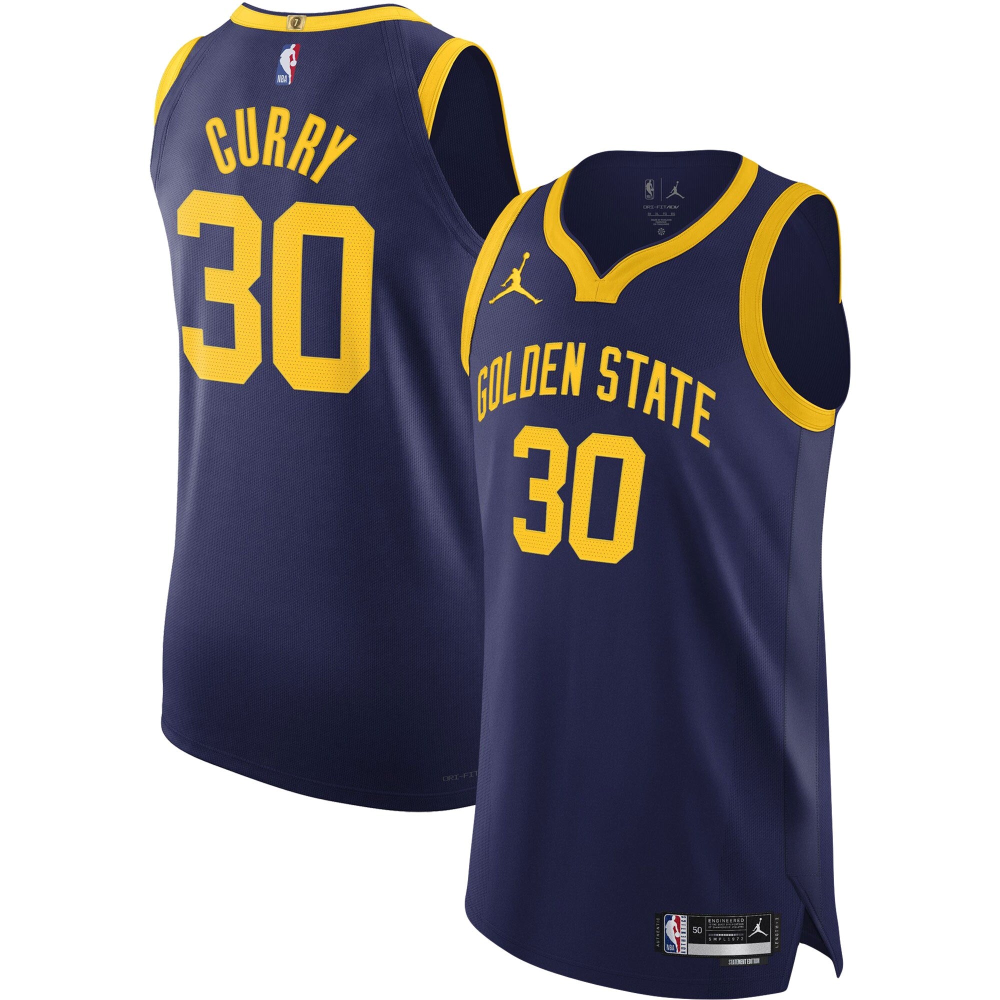 Stephen Curry Golden State Warriors Jordans Brand Authentic Player Jersey - Statement Edition - Royal