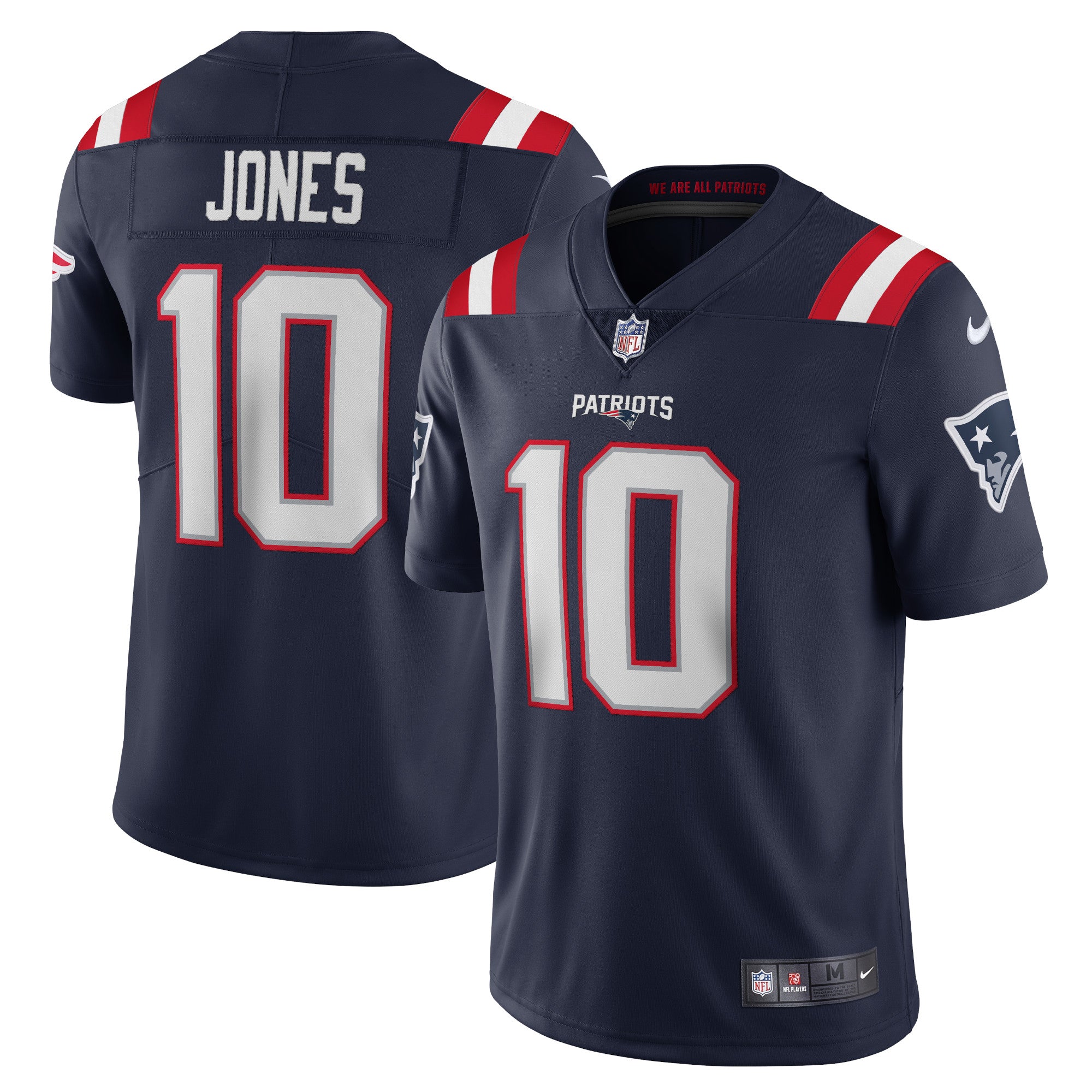 Mac Jones New England Patriots Nike Vapor Limited Jersey   Navy