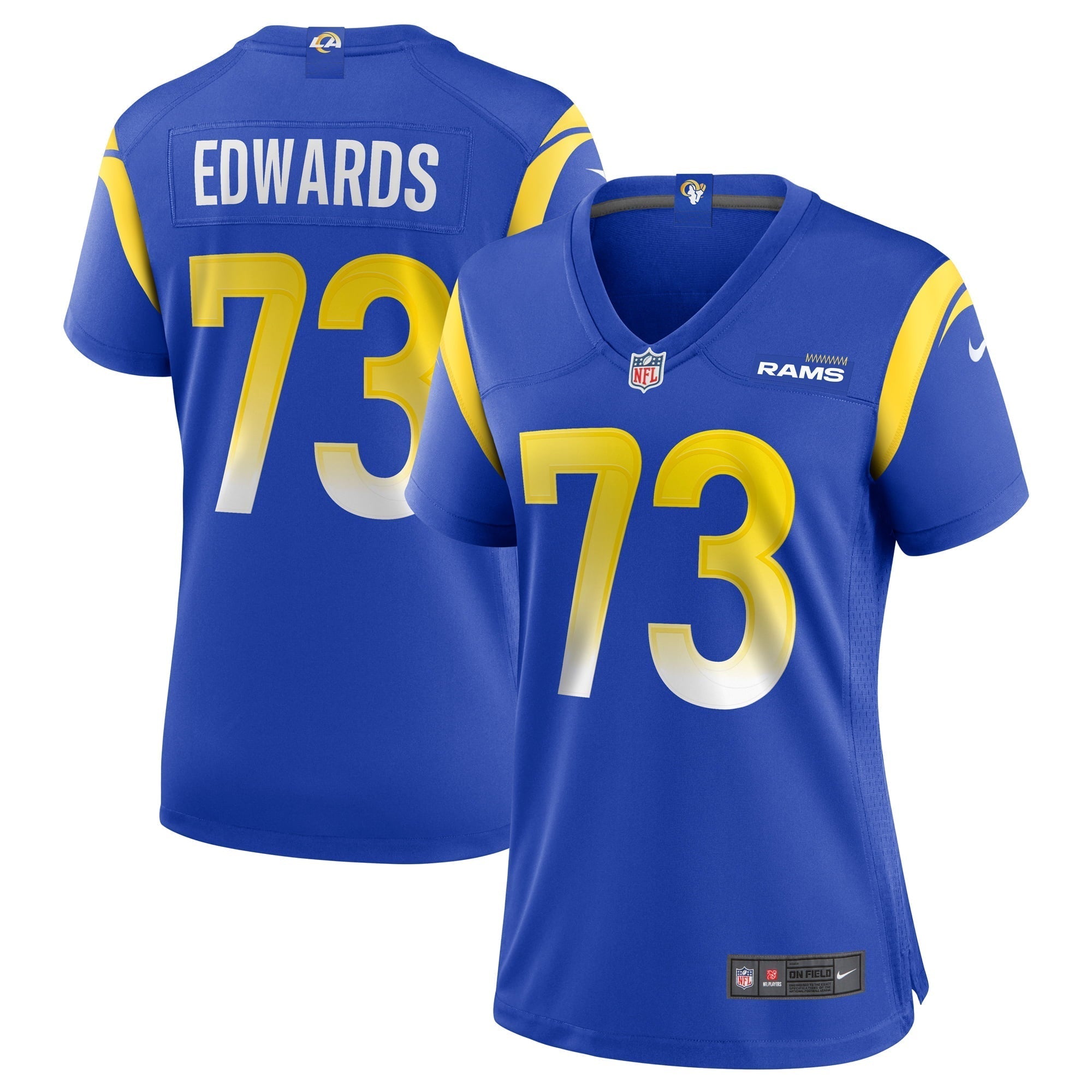 Women s Nike David Edwards Royal Los Angeles Rams Game Jersey