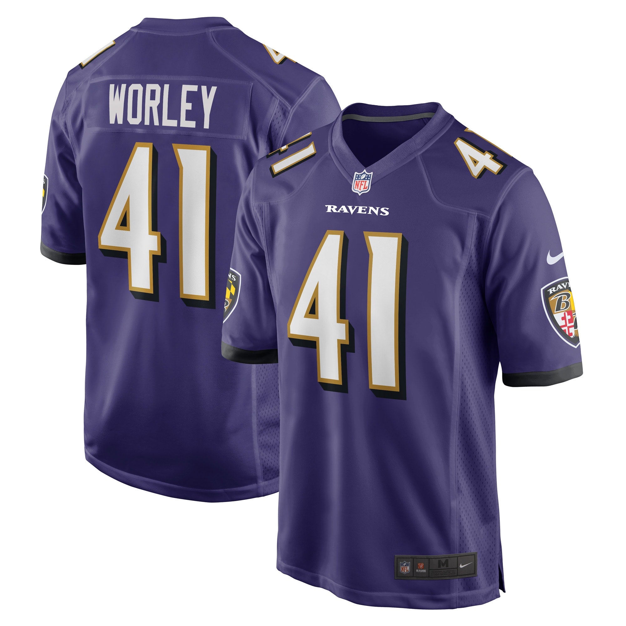 Daryl Worley Baltimore Ravens Nike Game Player Jersey   Purple
