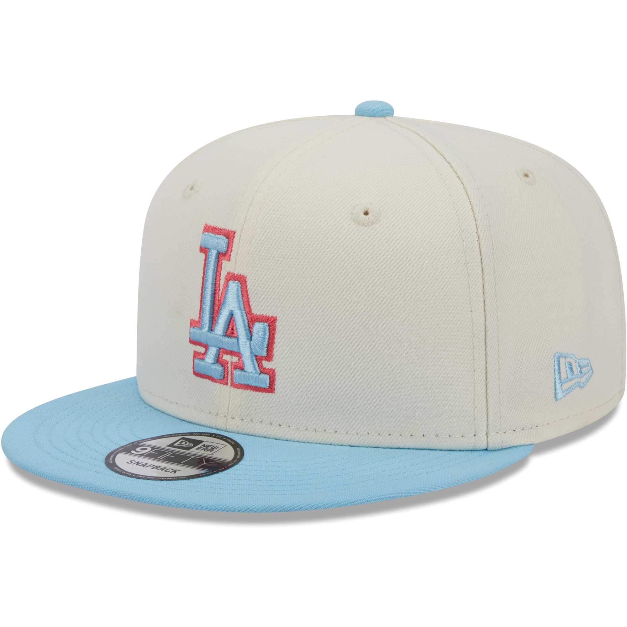 Los Angeles Dodgers New Era Spring Basic Two-Tone 9FIFTY Snapback Hat - Cream/Light Blue