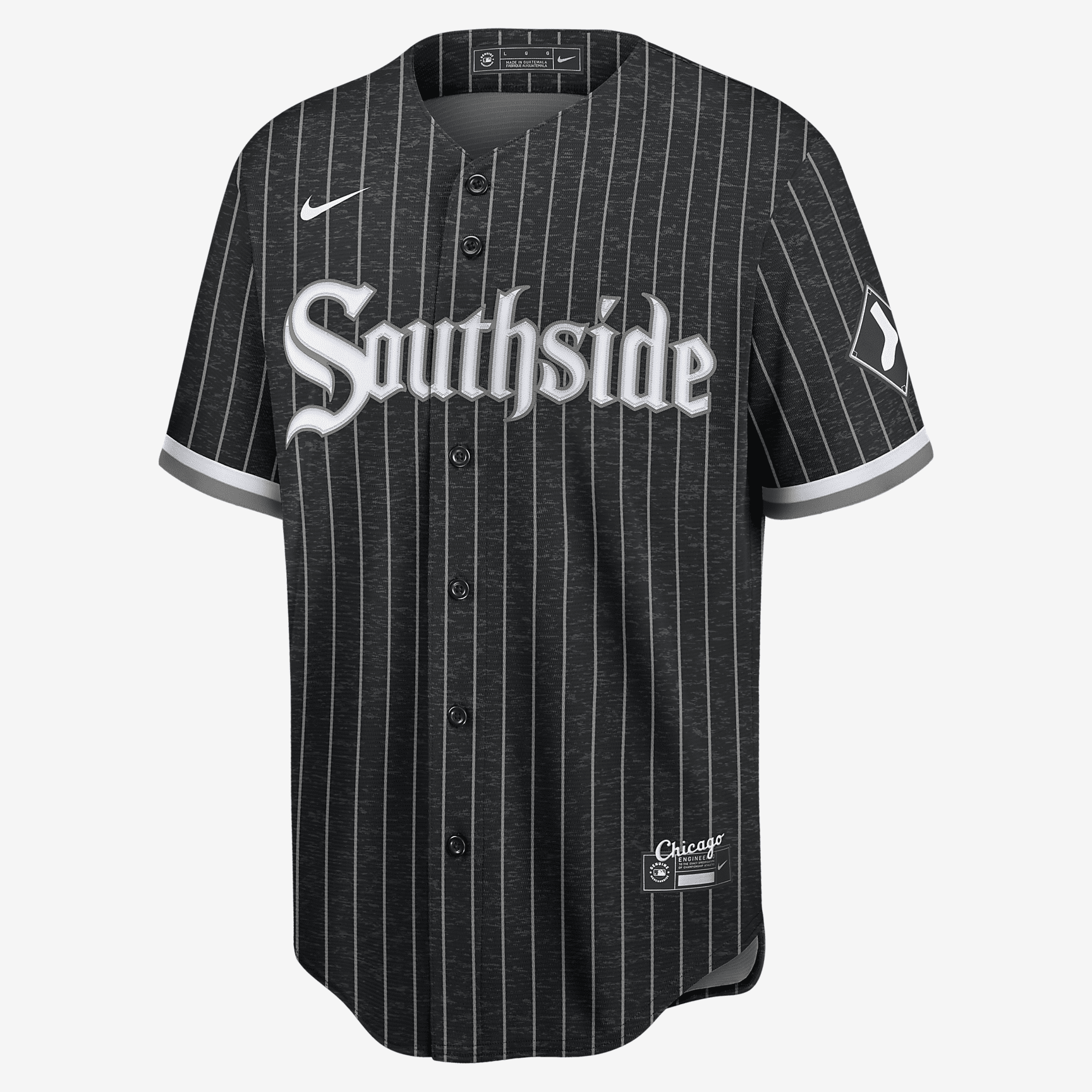 MLB Chicago White Sox City Connect (Yoan Moncada) Men's Replica Baseball Jersey - Black/Anthracite