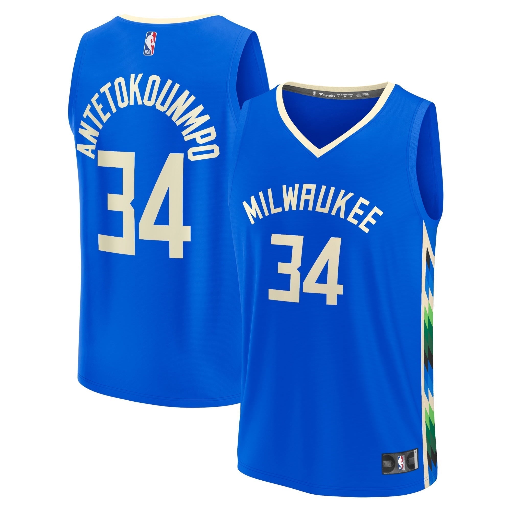 Men's Fanatics Branded Giannis Antetokounmpo Royal Milwaukee Bucks 2022/23 Fastbreak Jersey - City Edition