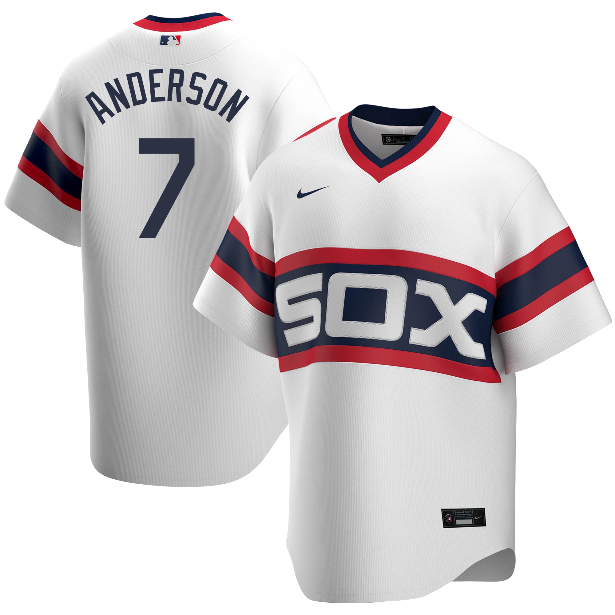 Tim Anderson Chicago White Sox Nike Home White Cooperstown Replica Jersey