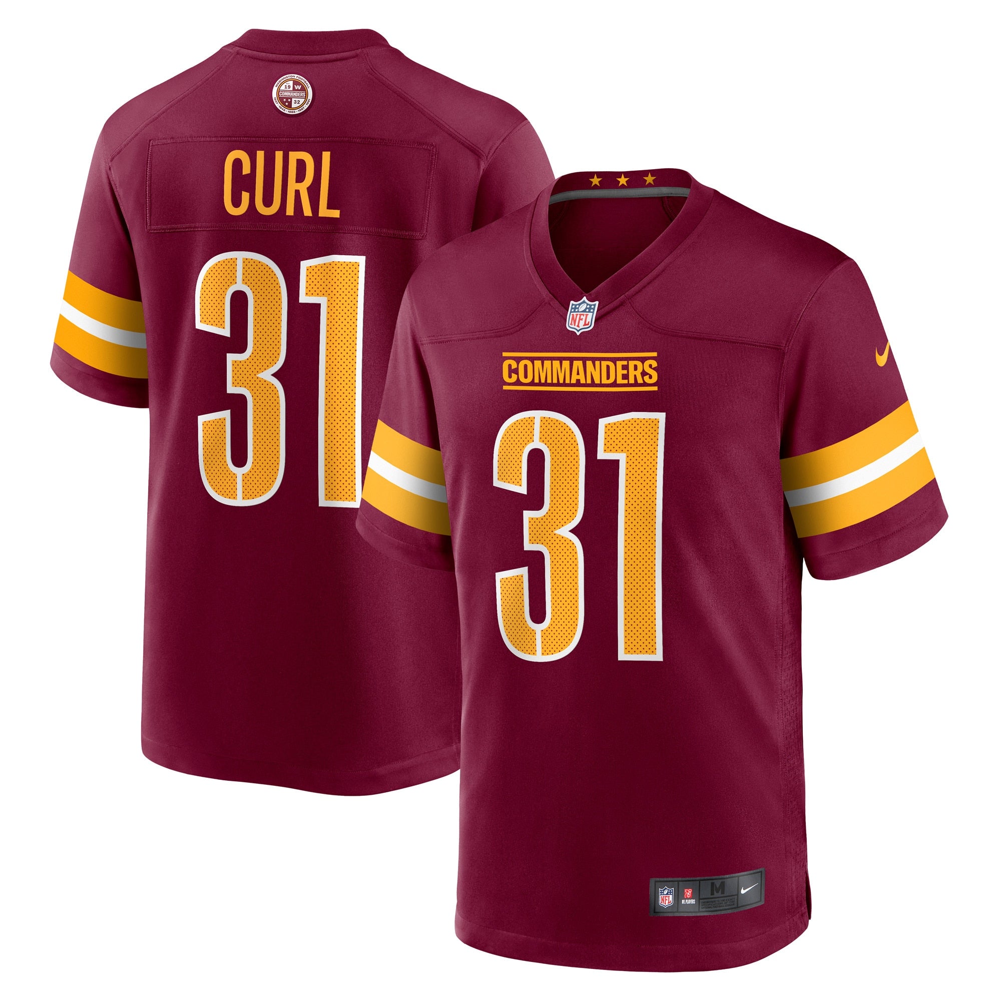 Kamren Curl Washington Commanders Nike Player Game Jersey   Burgundy