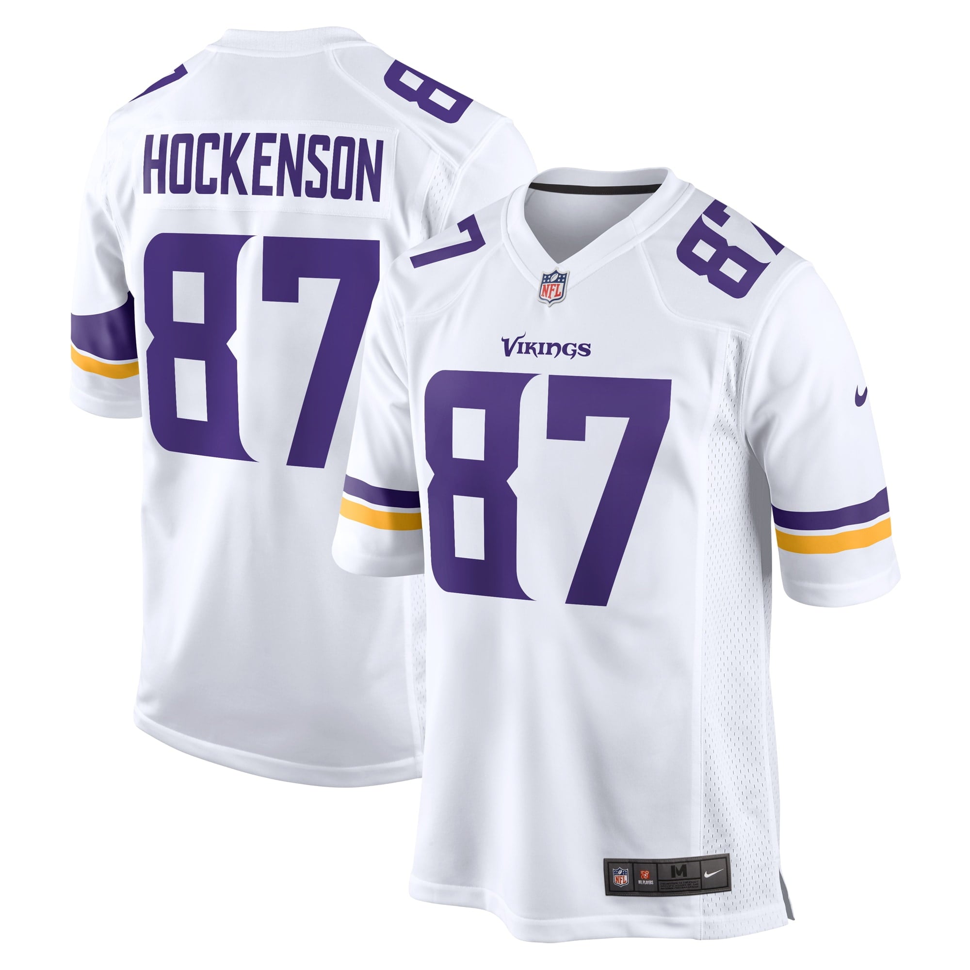 Men s Nike T.J. Hockenson White Minnesota Vikings Game Player Jersey