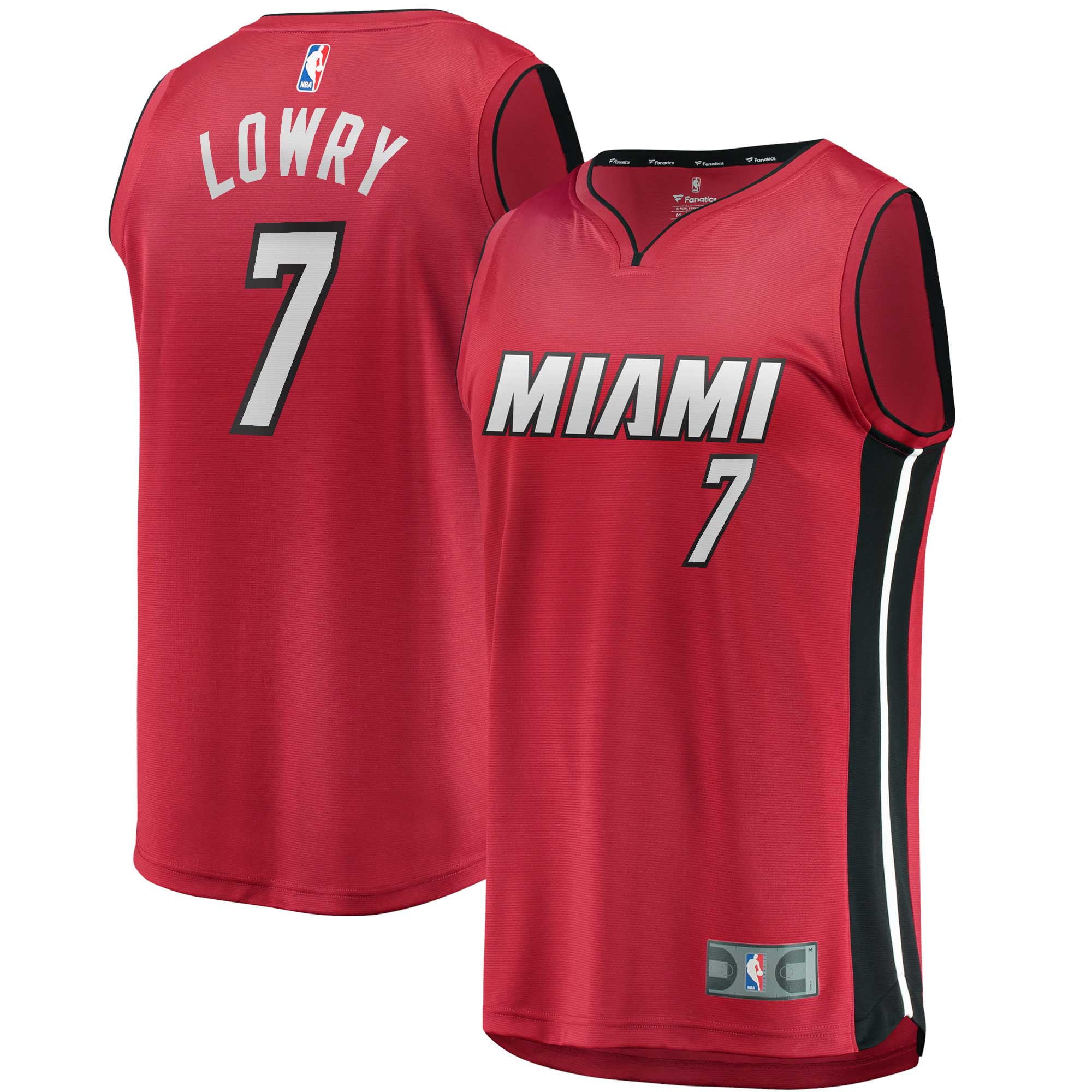 Men's Fanatics Branded Kyle Lowry Red Miami Heat Fast Break Replica Player Jersey - Statement Edition