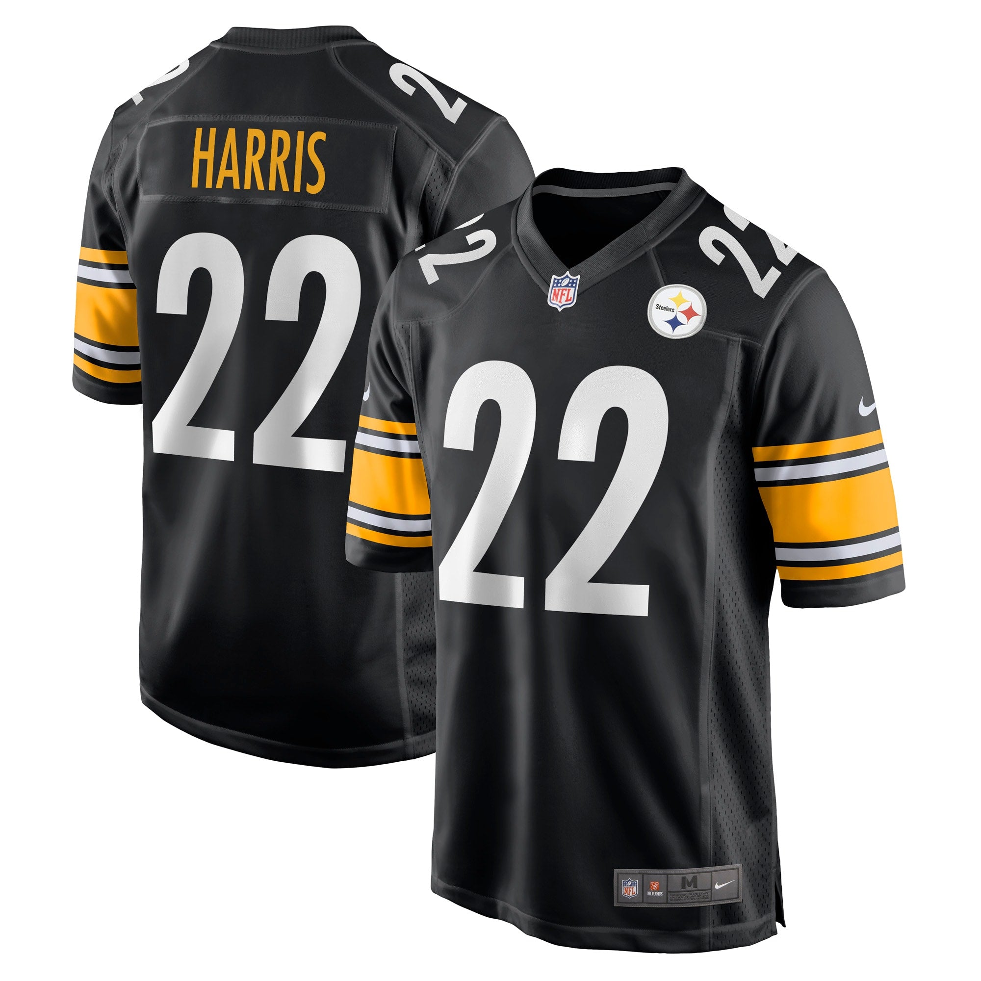 Najee Harris Pittsburgh Steelers Nike Player Game Jersey   Black