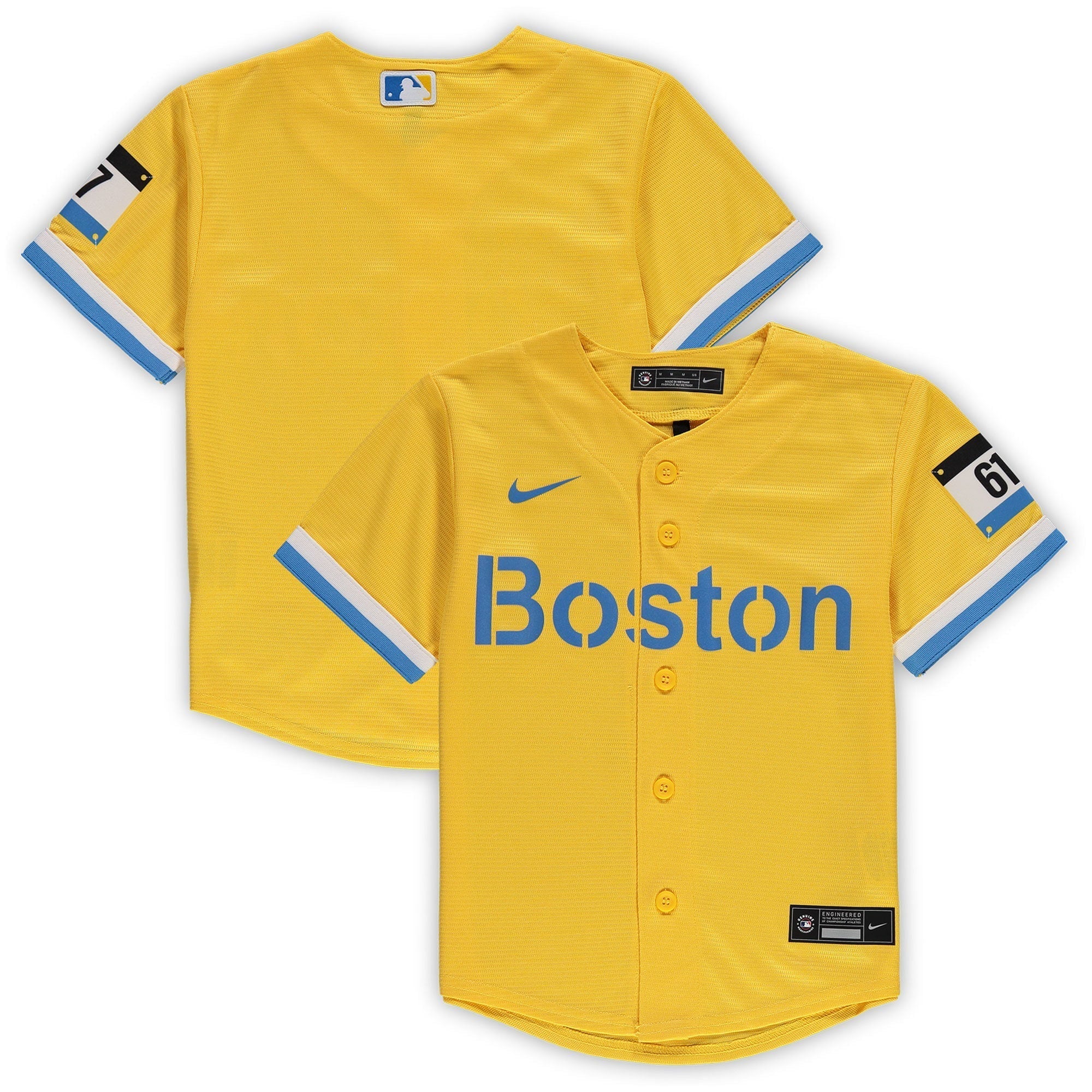Preschool Nike Gold Boston Red Sox MLB City Connect Replica Team Jersey
