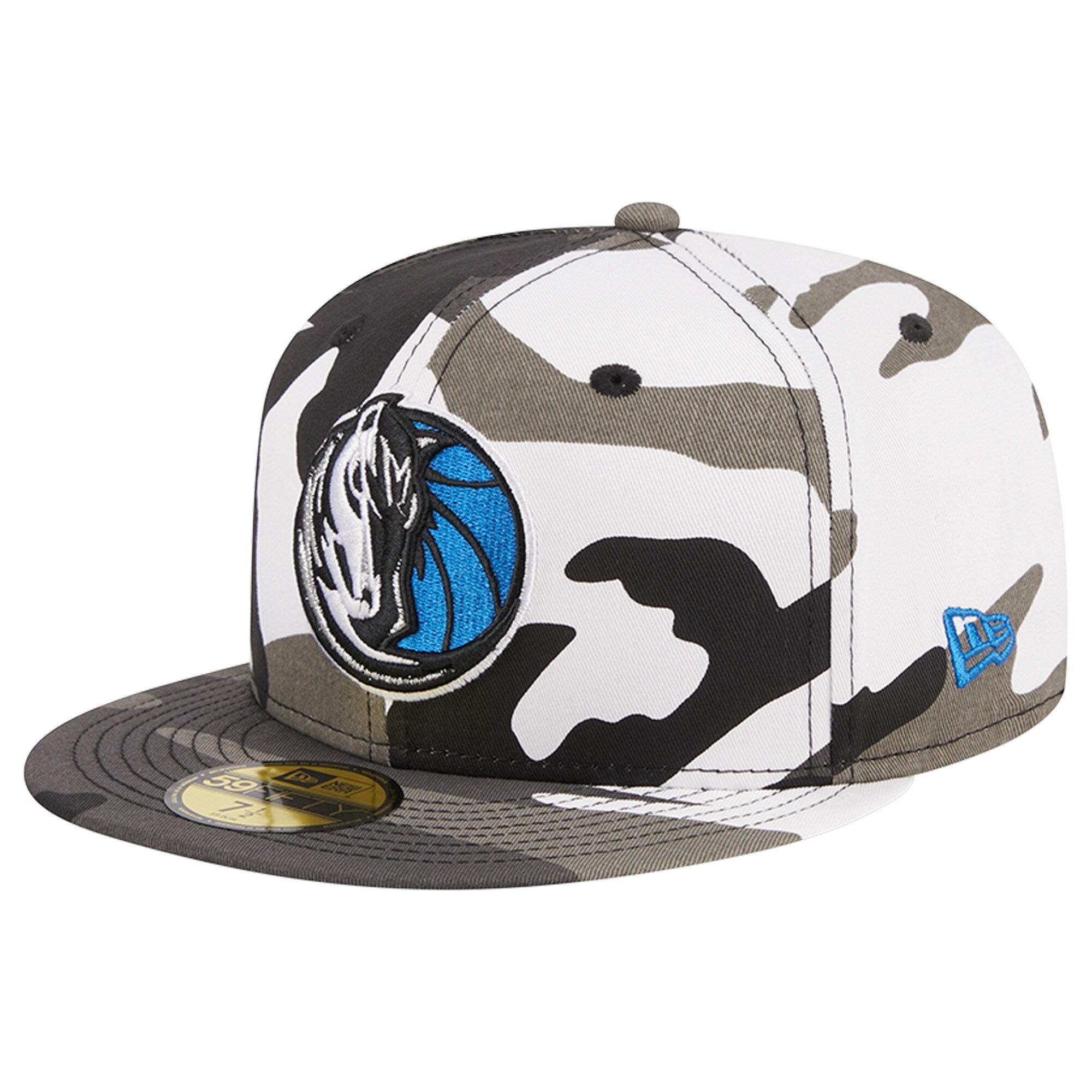 Dallas Mavericks New Era Snow Camo 59FIFTY Fitted Hat