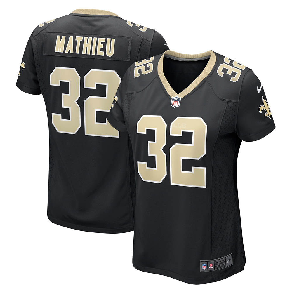 Women s New Orleans Saints Tyrann Mathieu Game Jersey Black