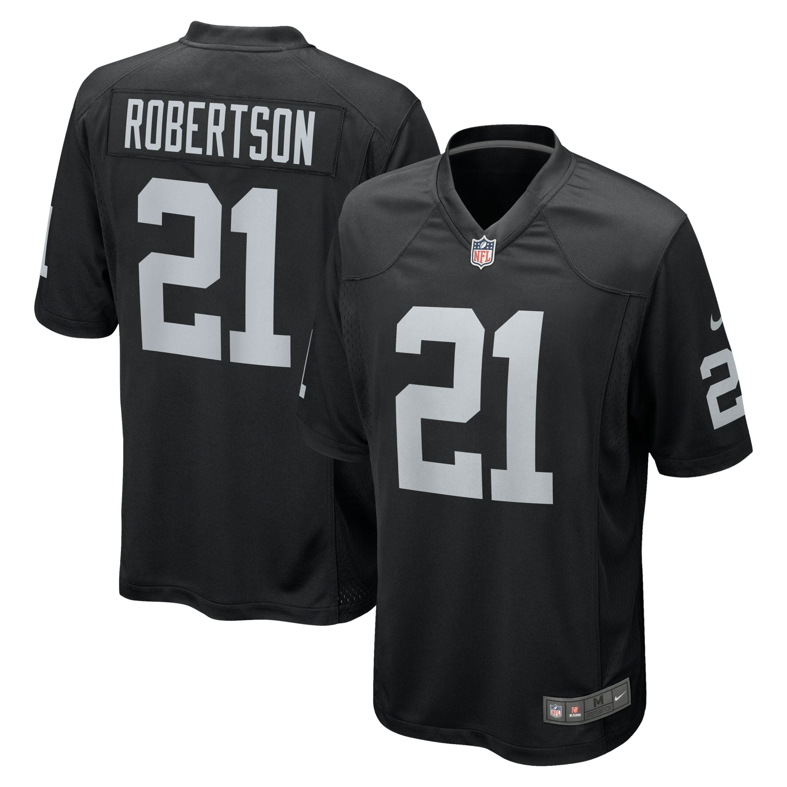 Amik Robertson Las Vegas Raiders Nike Team Game Jersey   Black
