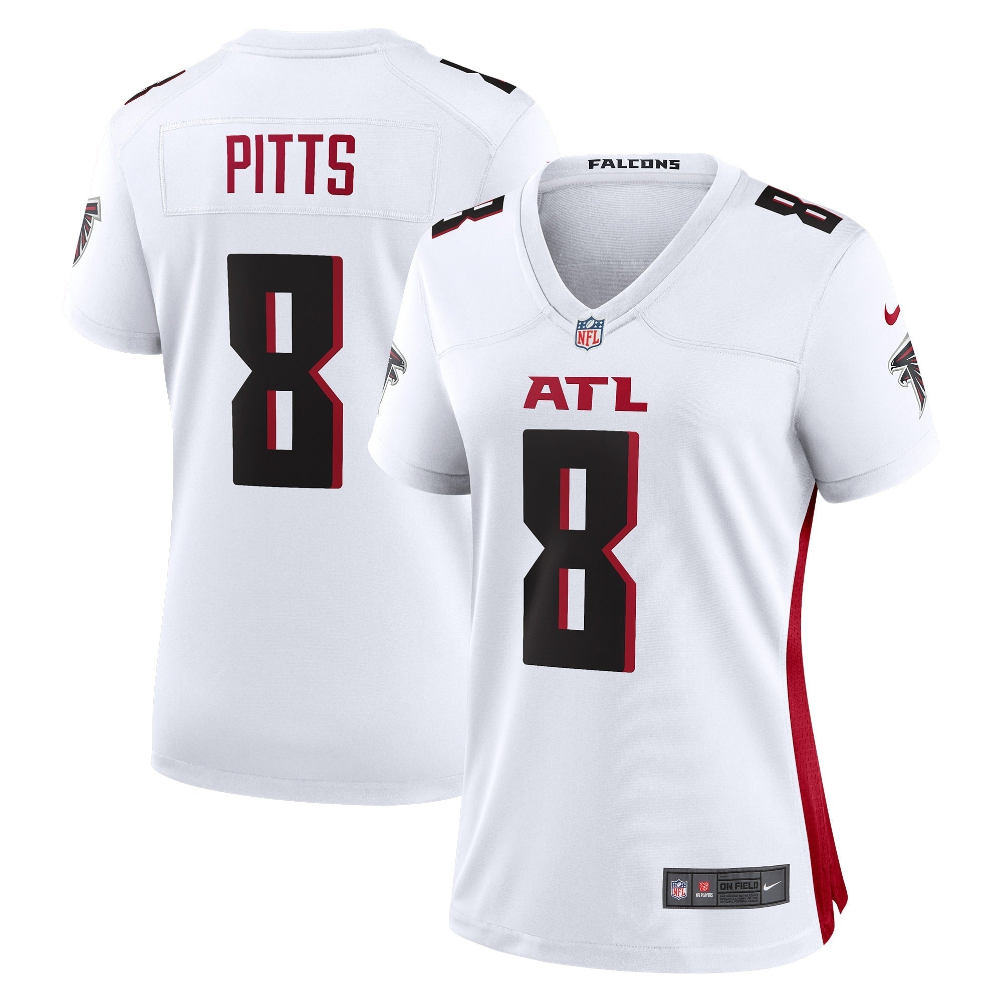Women s Nike Kyle Pitts White Atlanta Falcons Game Player Jersey