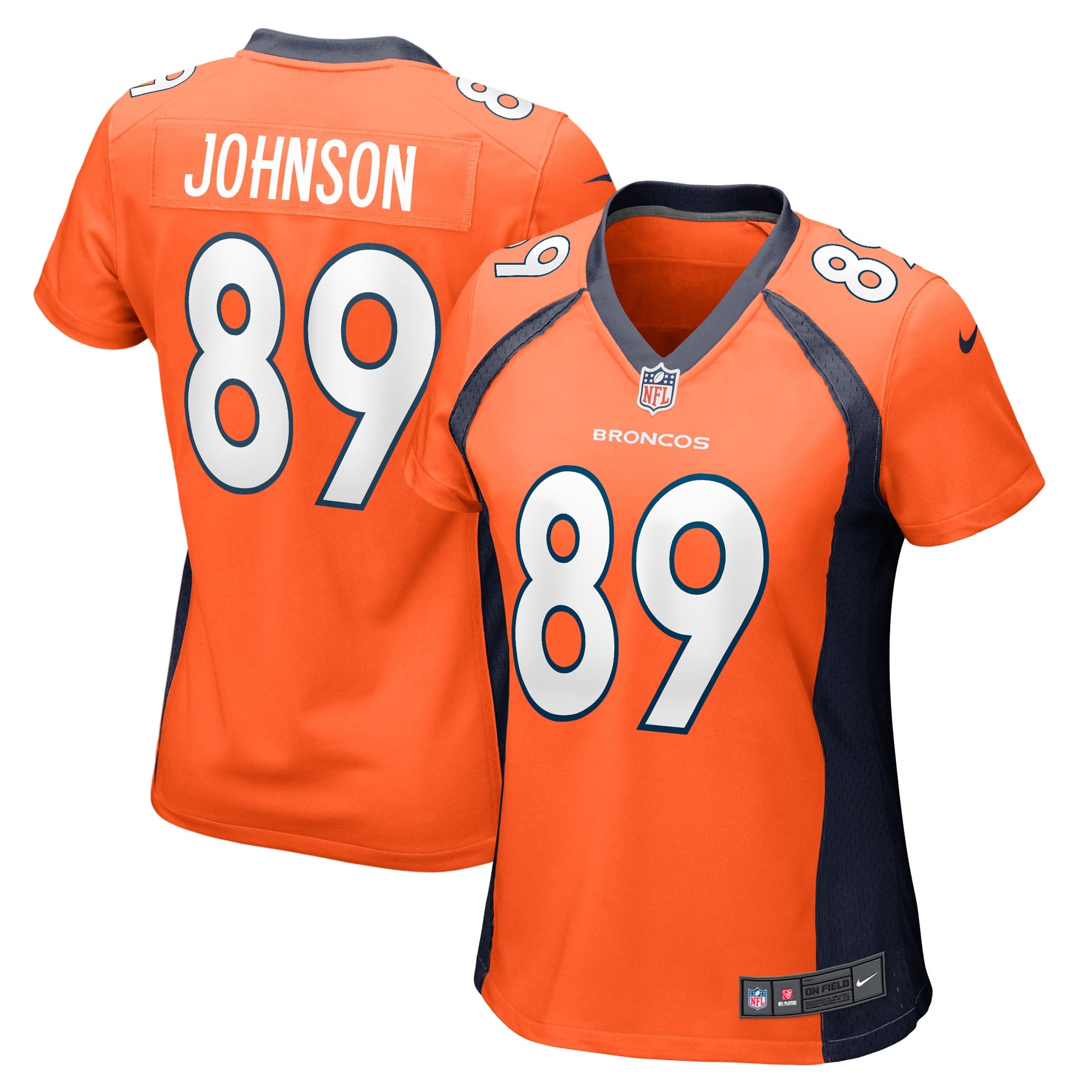 Brandon Johnson Denver Broncos Nike Women s Game Player Jersey   Orange