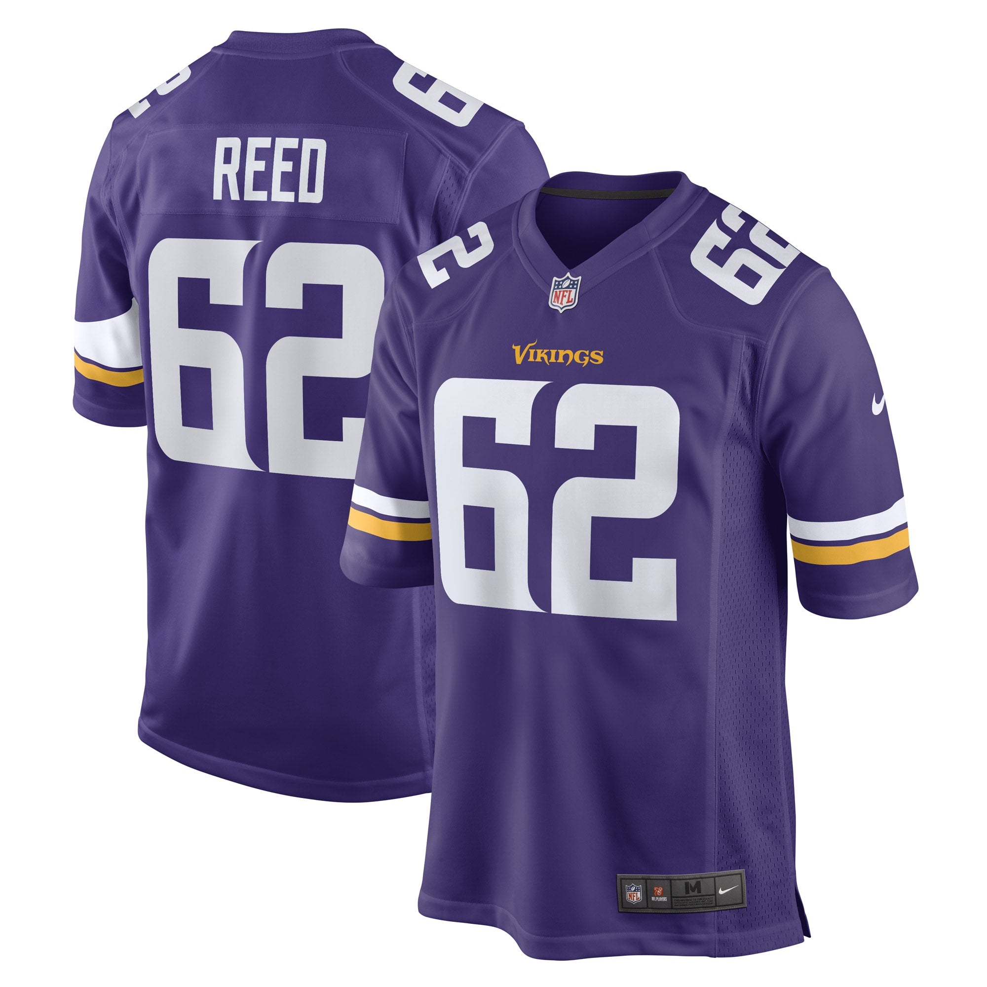 Chris Reed Minnesota Vikings Nike Game Player Jersey   Purple