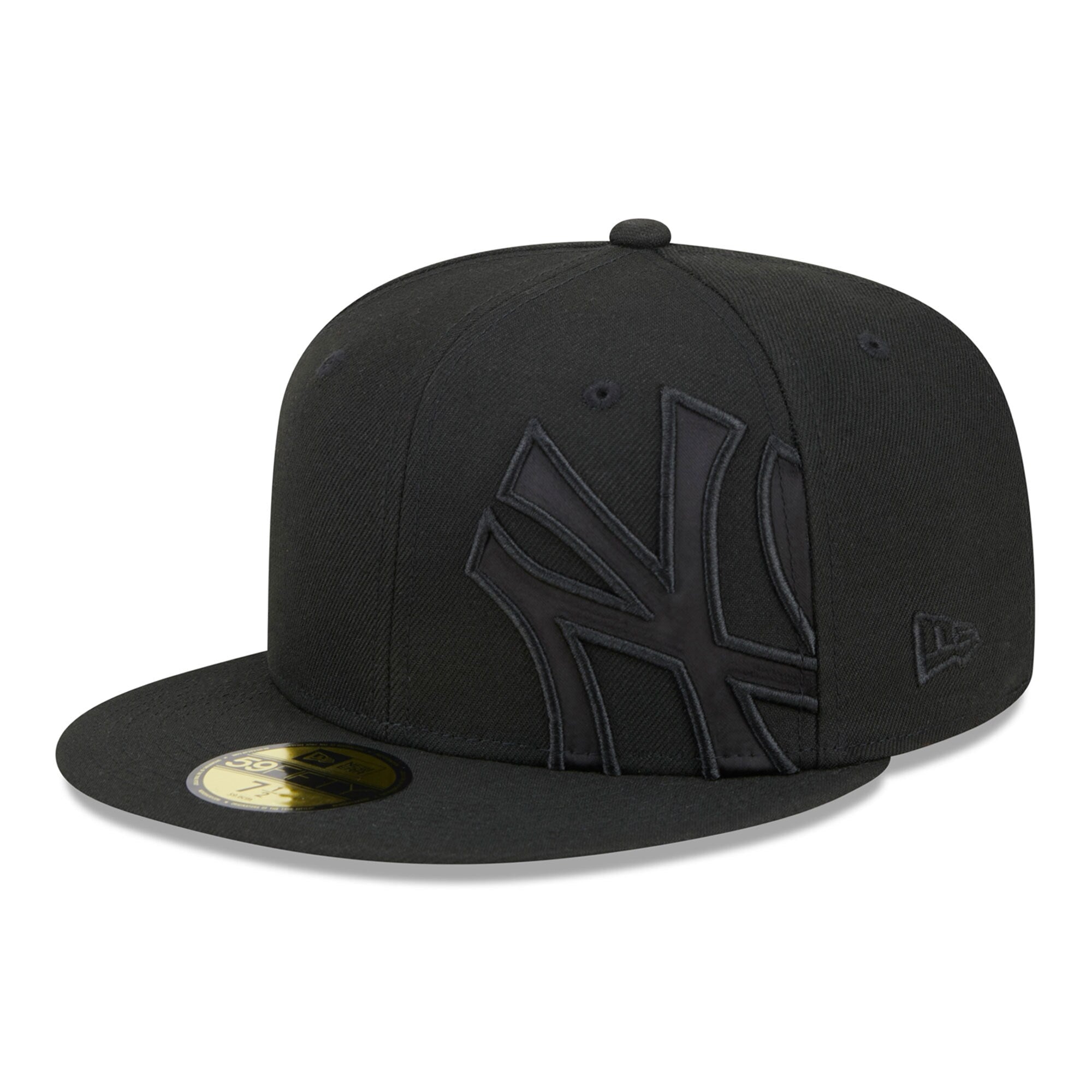 New York Yankees New Era Satin Peek 59FIFTY Fitted Hat - Black