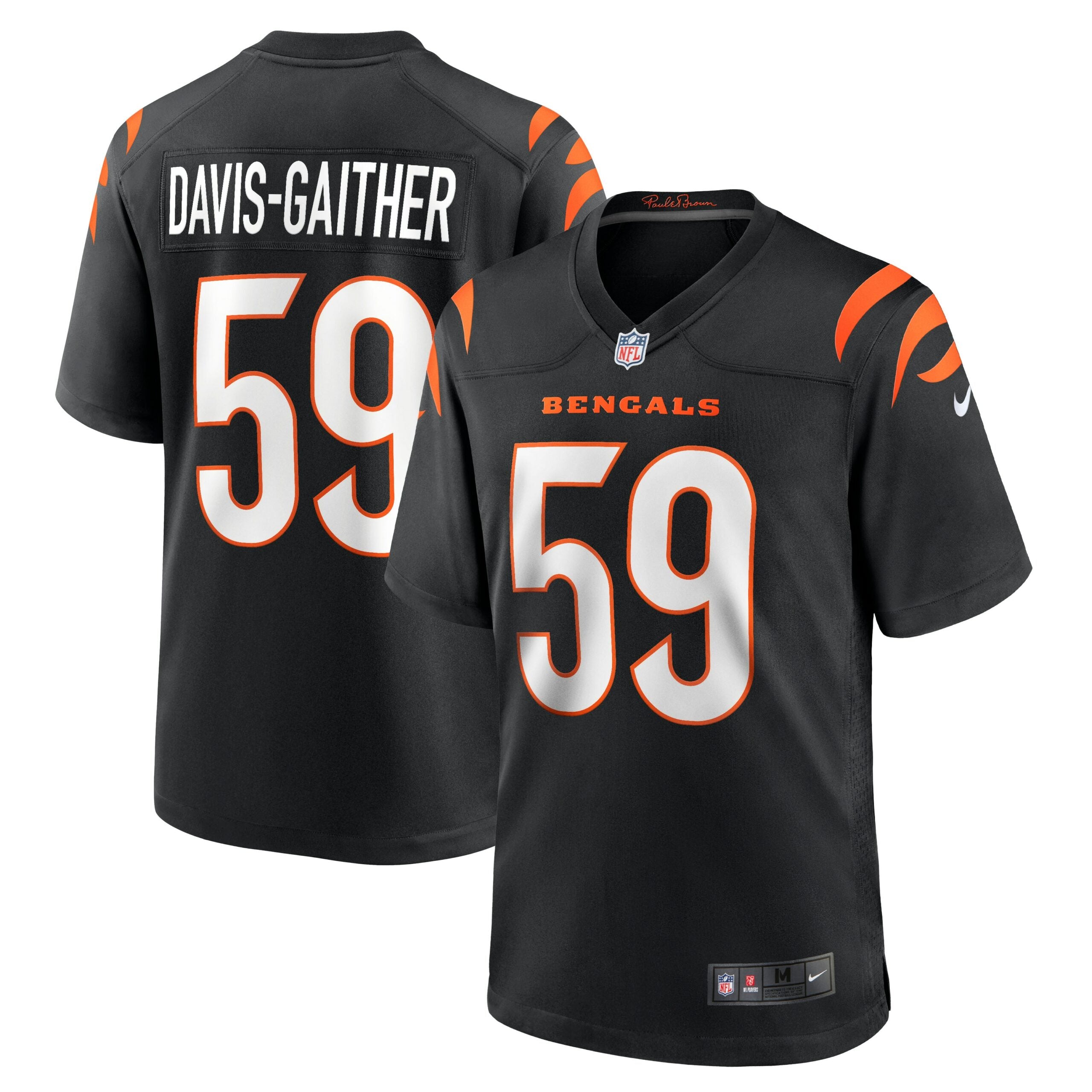 Akeem Davis-Gaither Cincinnati Bengals Nike Game Player Jersey   Black