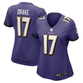 Women s Nike Kenyan Drake Purple Baltimore Ravens Game Player Jersey