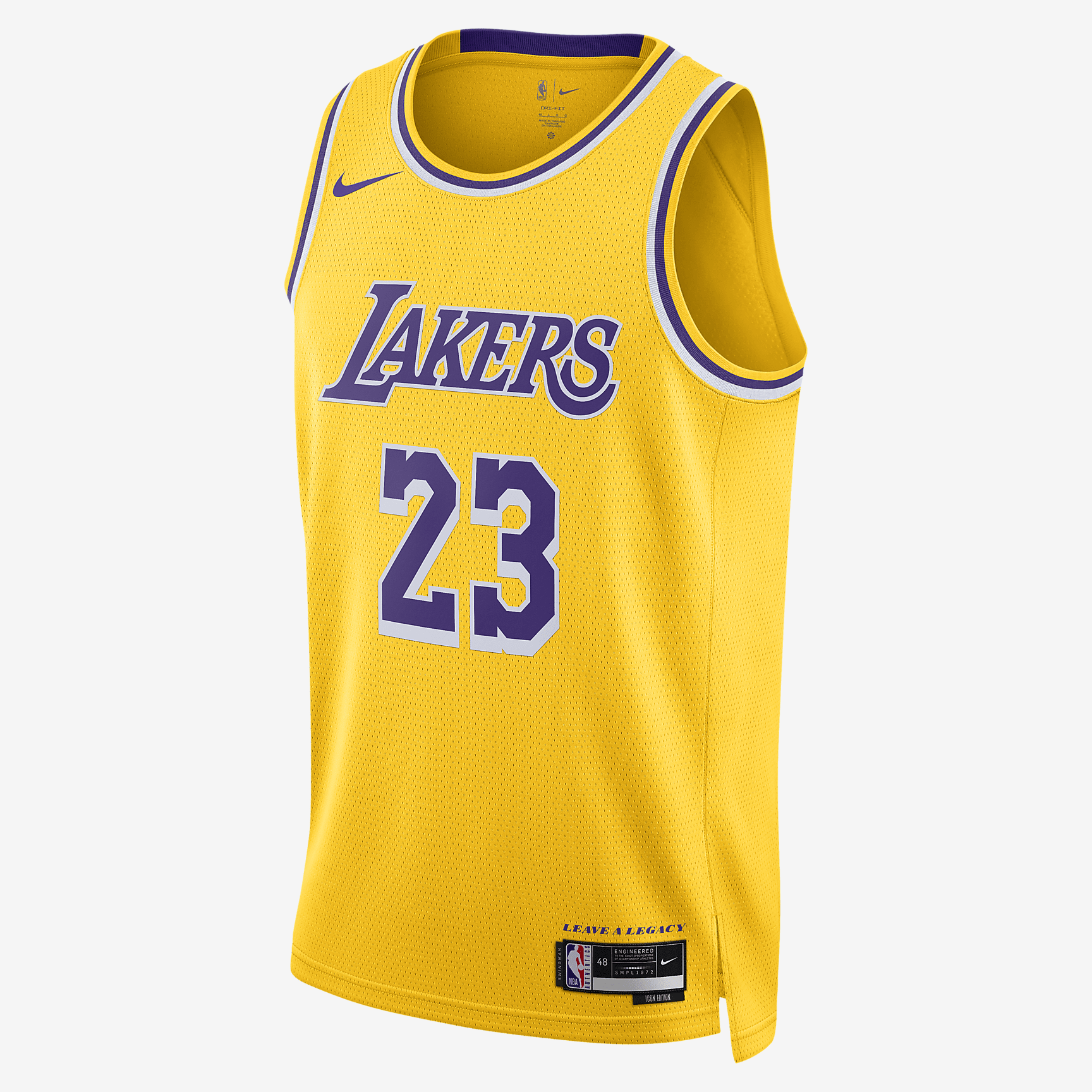 Los Angeles Lakers Icon Edition 2022/23 Nike Dri-FIT NBA Swingman Jersey - Amarillo