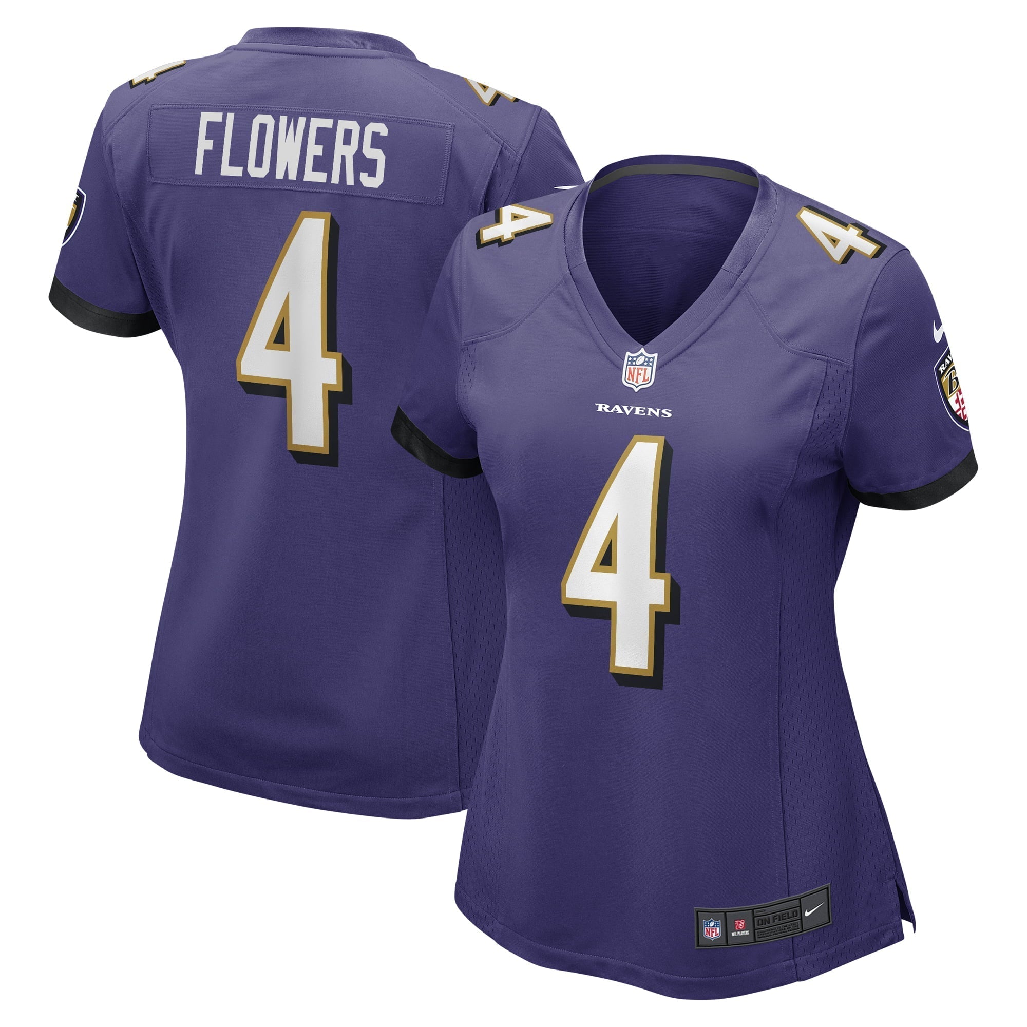 Women s Nike Zay Flowers Purple Baltimore Ravens Team Game Jersey