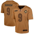 Joe Burrow Cincinnati Bengals Nike Youth 2023 Salute To Service Limited Jersey   Brown