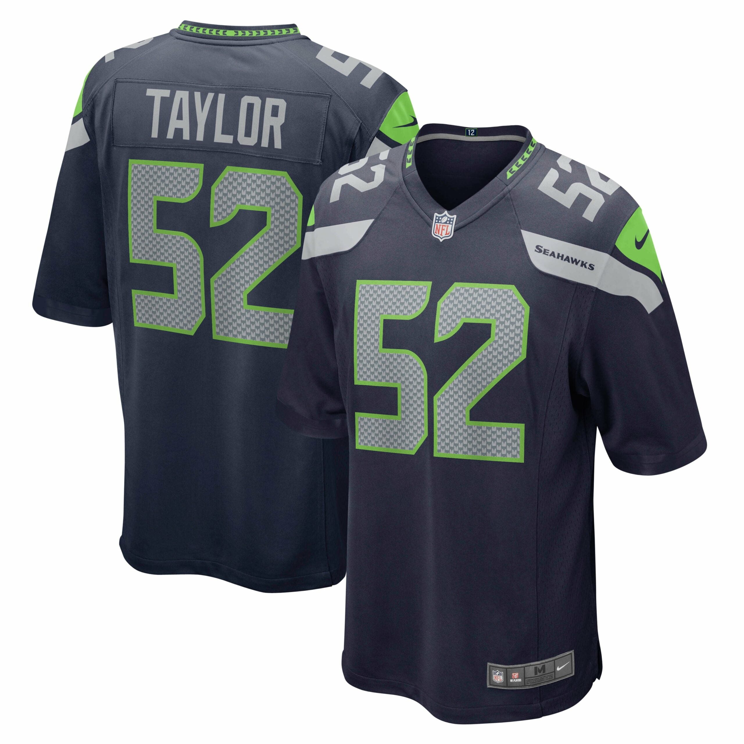 Men s Nike Darrell Taylor College Navy Seattle Seahawks Game Jersey