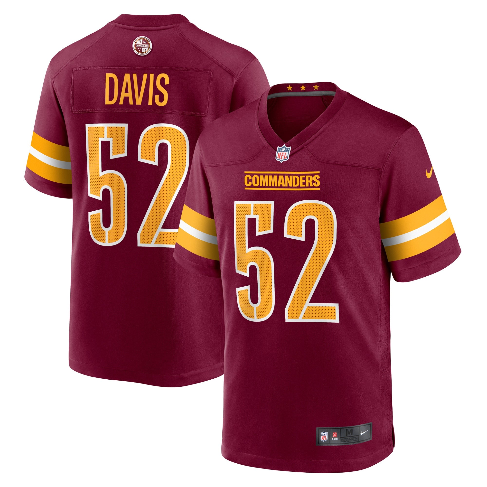 Jamin Davis Washington Commanders Nike Player Game Jersey   Burgundy