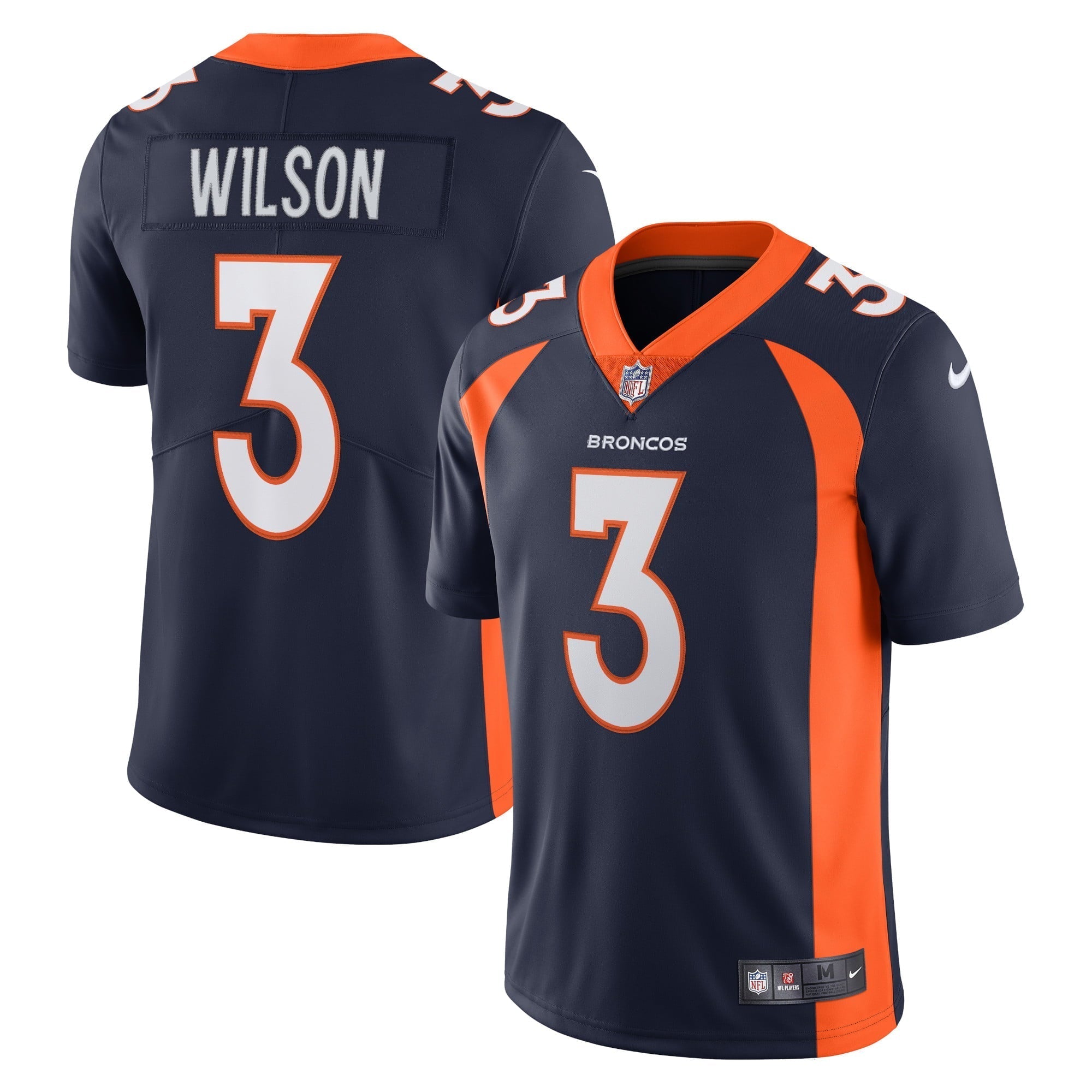 Men s Nike  Russell Wilson  Navy Denver Broncos Alternate Vapor Limited Jersey