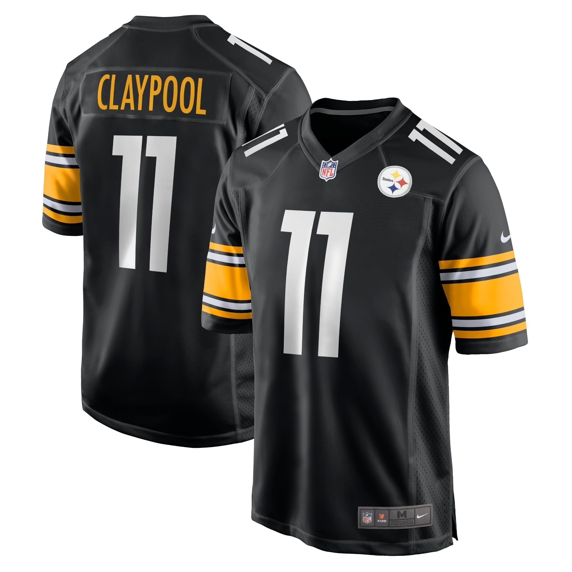 Men s Nike Chase Claypool Black Pittsburgh Steelers Game Team Jersey